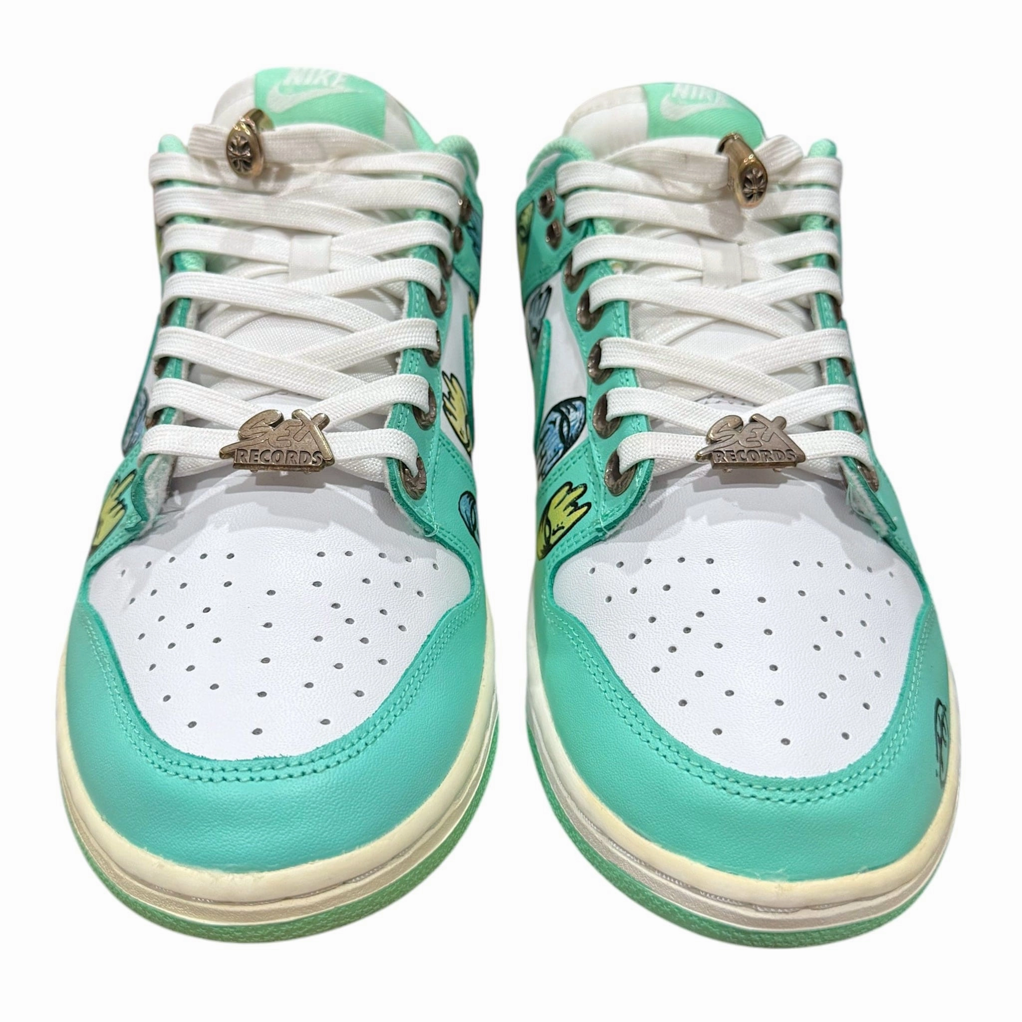 Nike x Chrome Hearts Matty Boy A Spec Hand Drawn Dunk Low Green Glow (W) Pre-Owned
