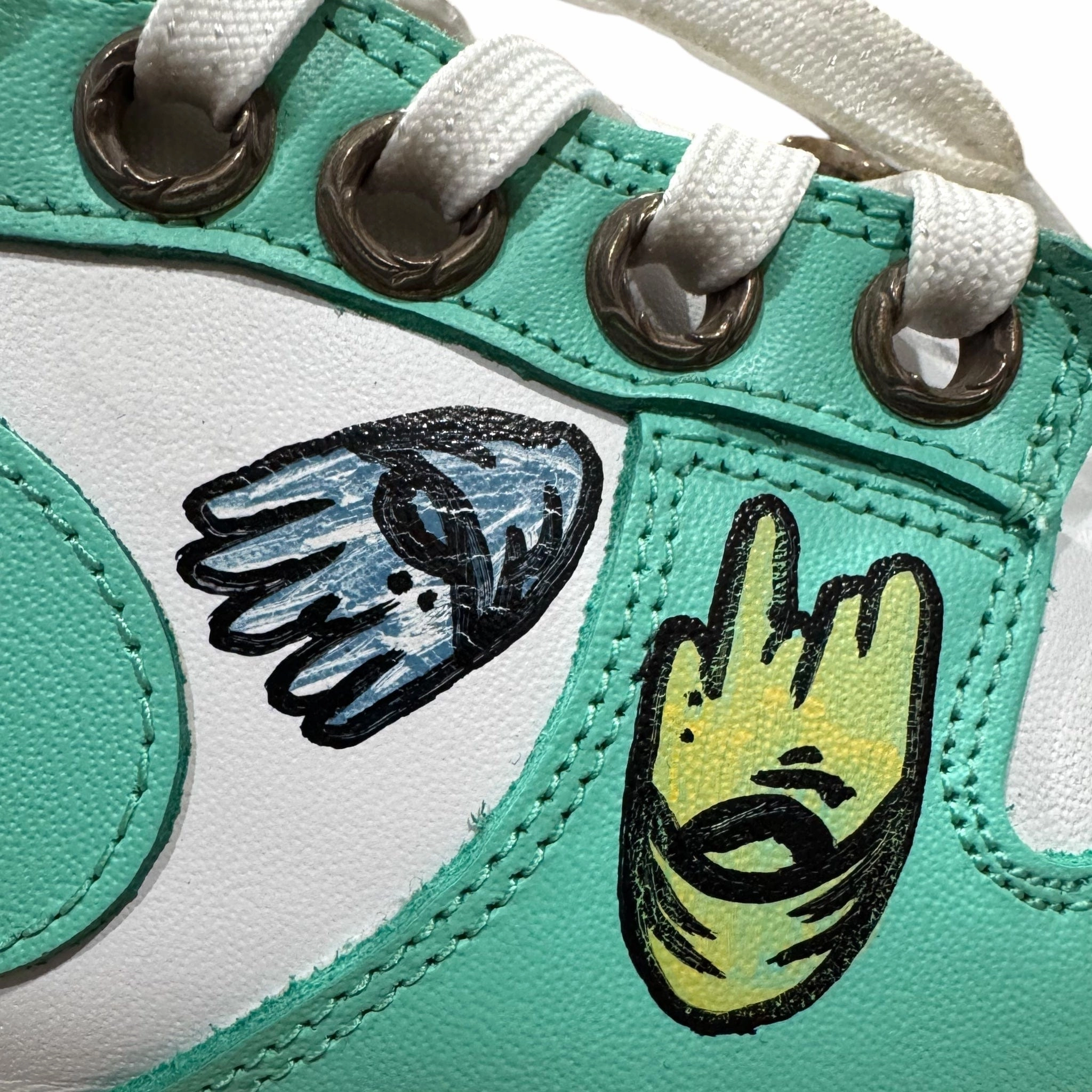 Nike x Chrome Hearts Matty Boy A Spec Hand Drawn Dunk Low Green Glow (W) Pre-Owned