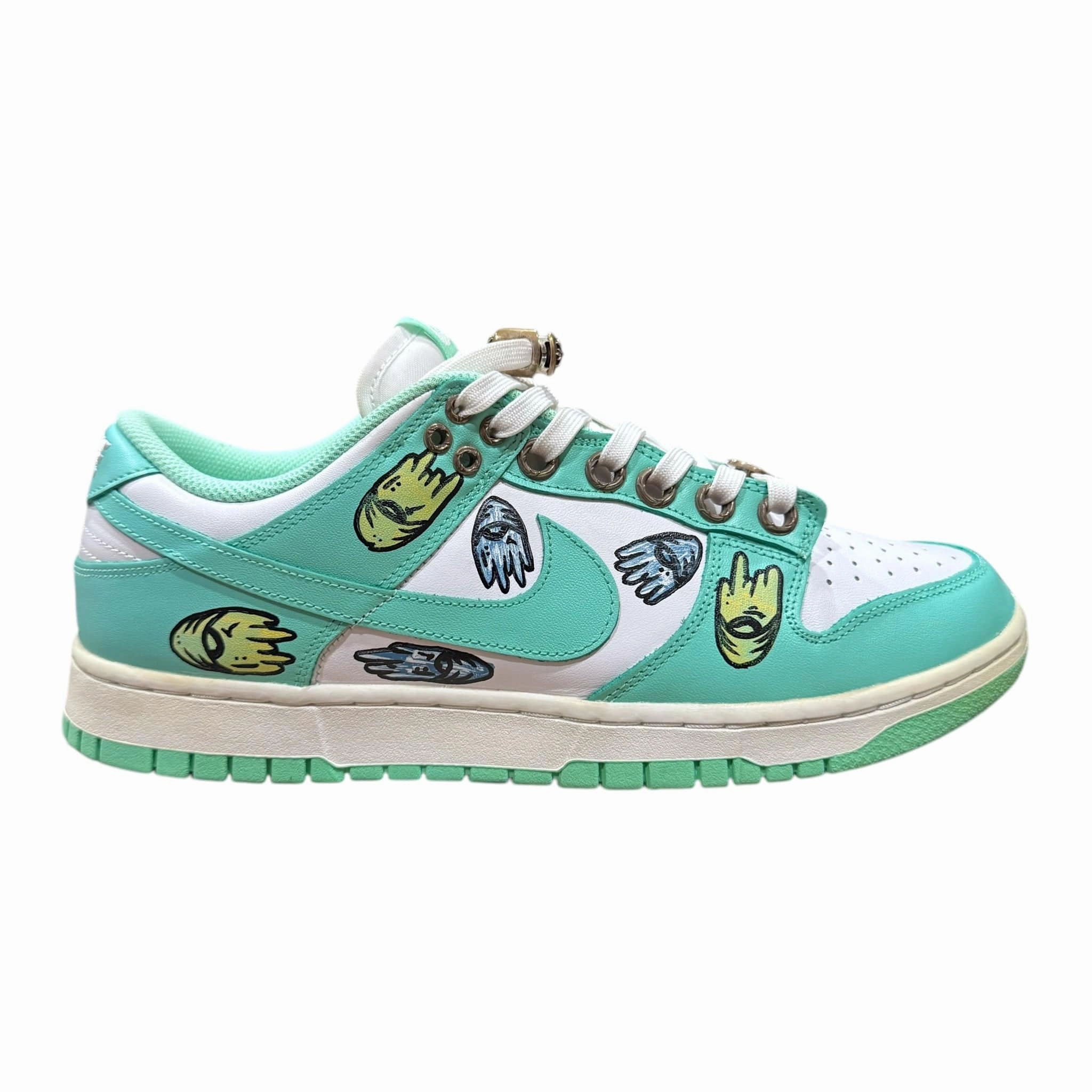 Nike x Chrome Hearts Matty Boy A Spec Hand Drawn Dunk Low Green Glow (W) Pre-Owned