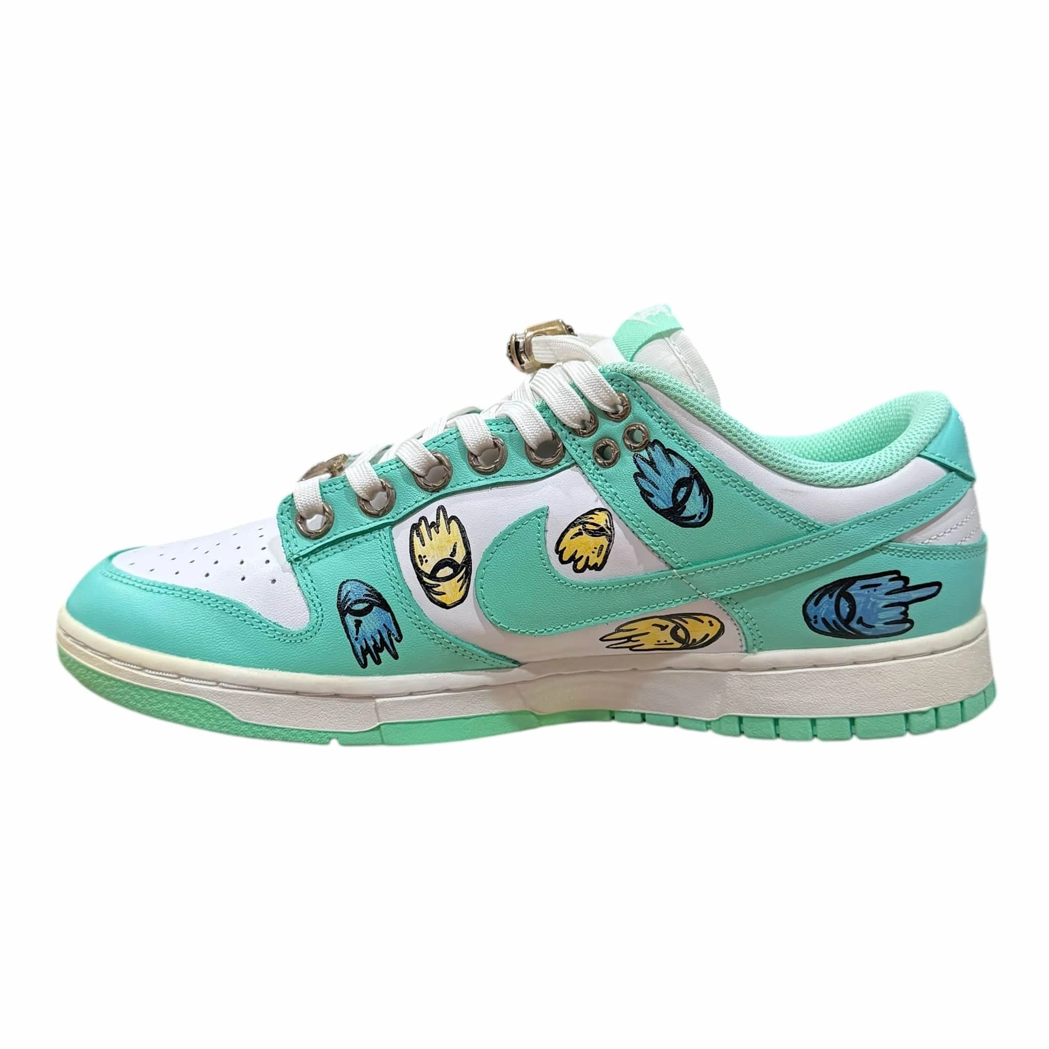 Nike x Chrome Hearts Matty Boy A Spec Hand Drawn Dunk Low Green Glow (W) Pre-Owned