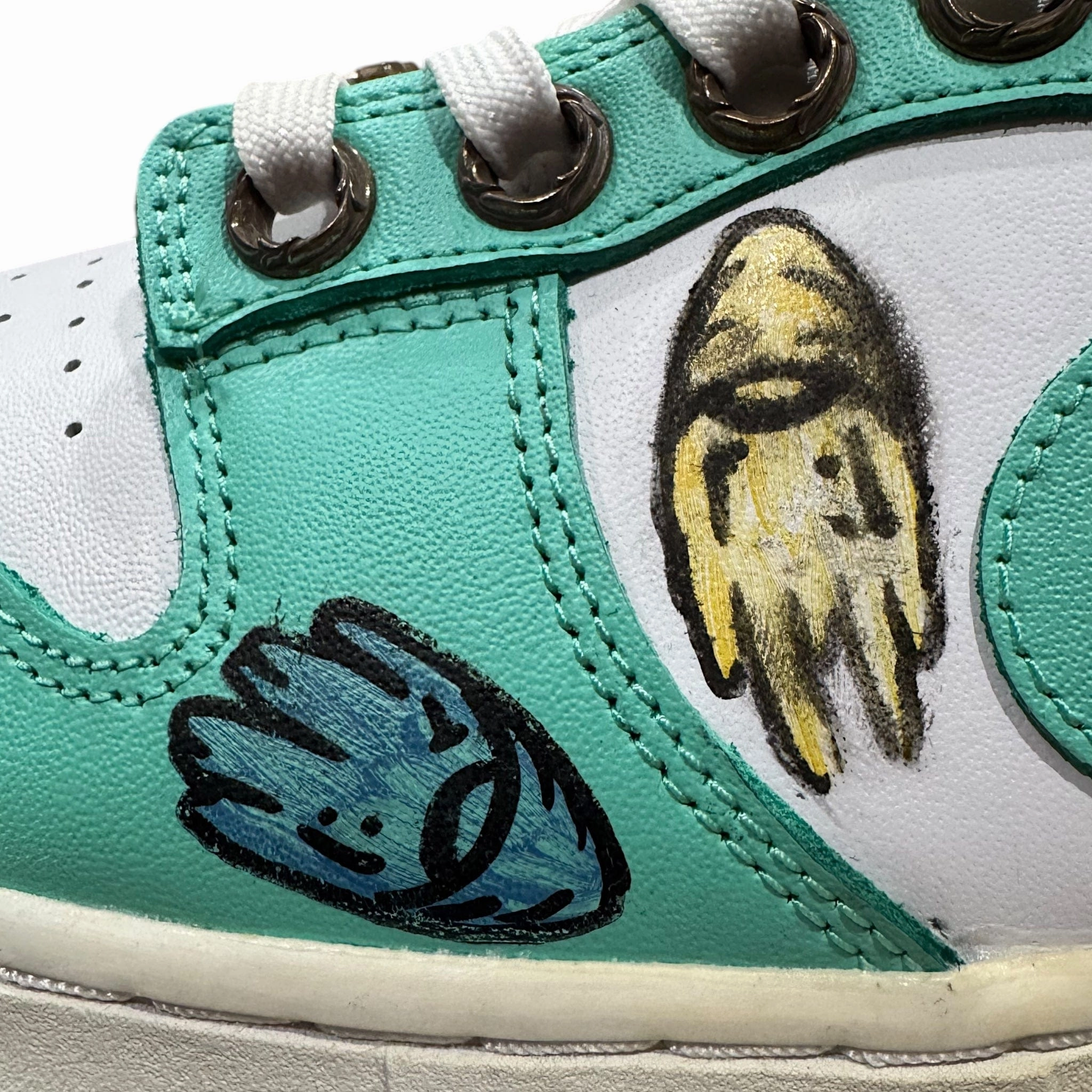 Nike x Chrome Hearts Matty Boy A Spec Hand Drawn Dunk Low Green Glow (W) Pre-Owned