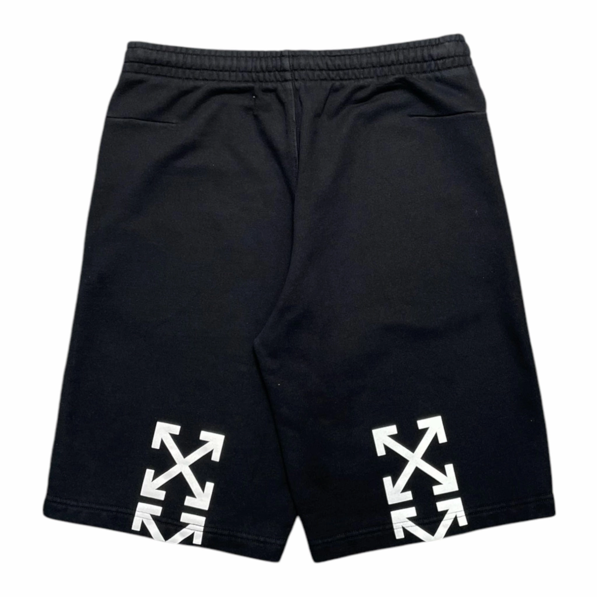 Off-White Mariana Diagonal Sweatshorts Black Pre-Owned