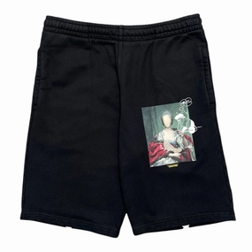 Off-White Mariana Diagonal Sweatshorts Black Pre-Owned