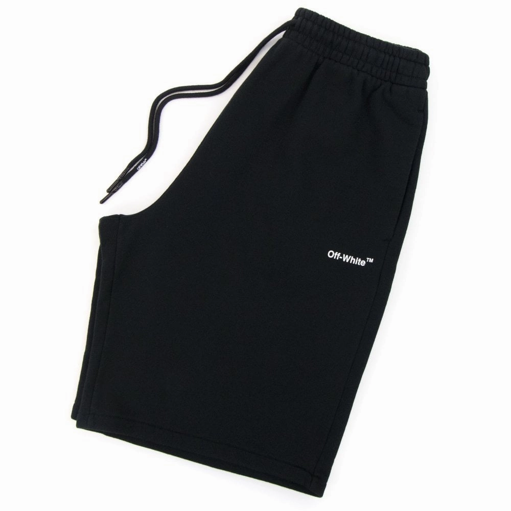 Off-White Tribal Style Skate Sweat Shorts Black