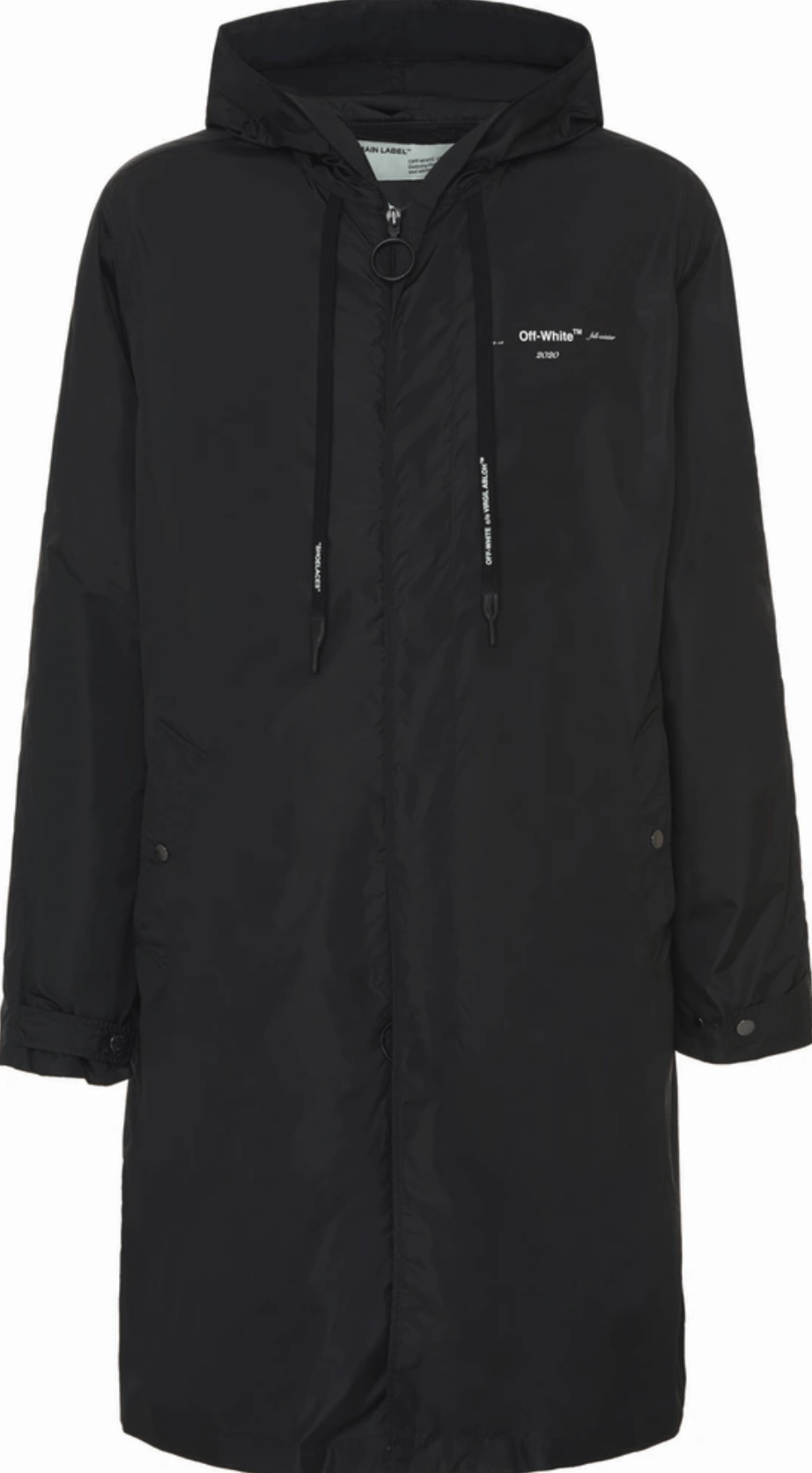 Off-White Unfinished Raincoat Black