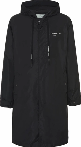Off-White Unfinished Raincoat Black