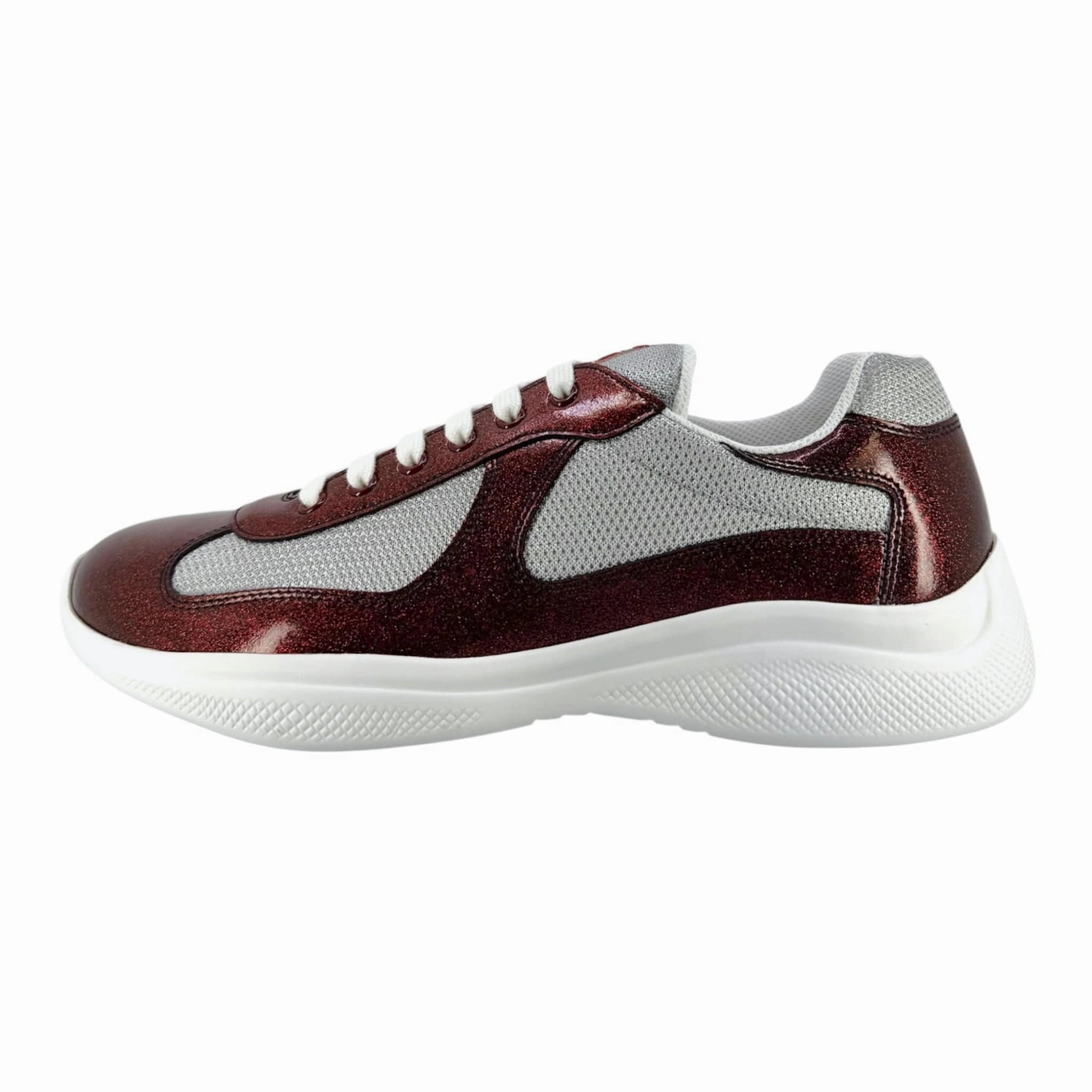 Prada America's Cup Sneaker Low Glitter Red
