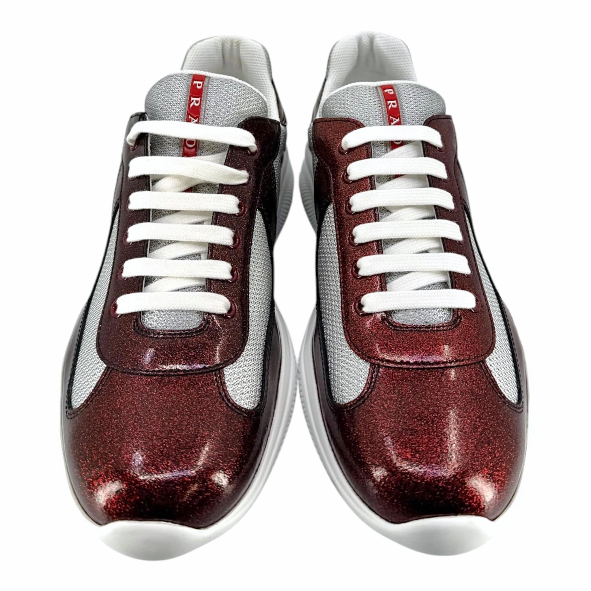 Prada America's Cup Sneaker Low Glitter Red