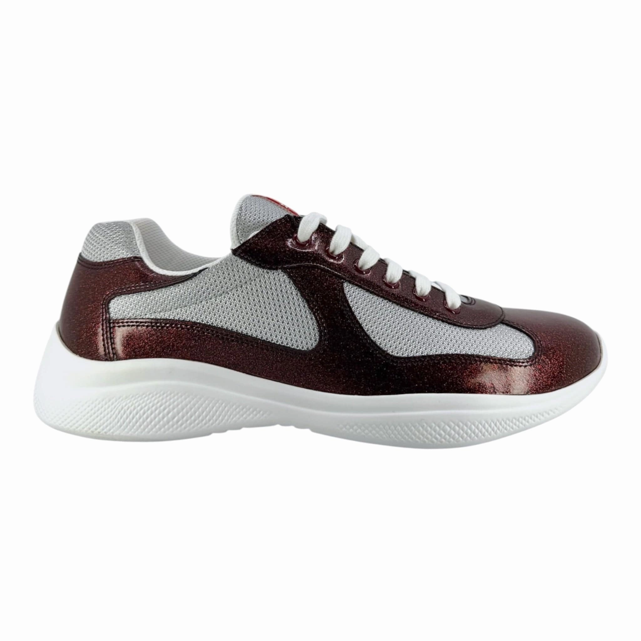 Prada America's Cup Sneaker Low Glitter Red