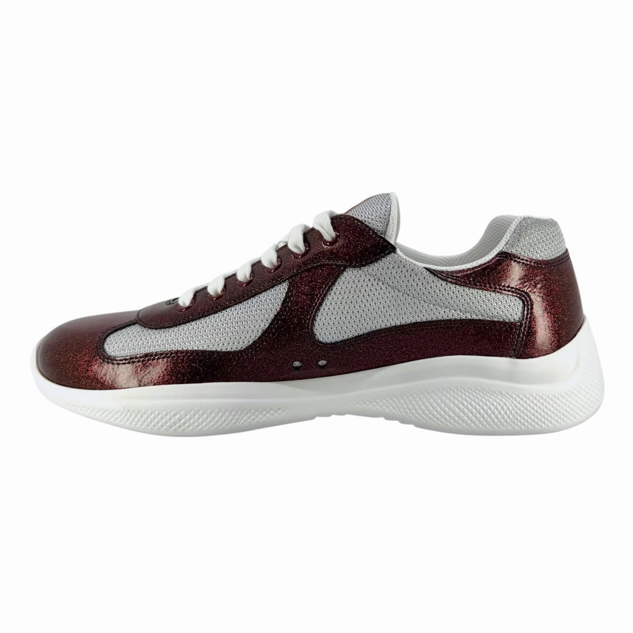 Prada America's Cup Sneaker Low Glitter Red