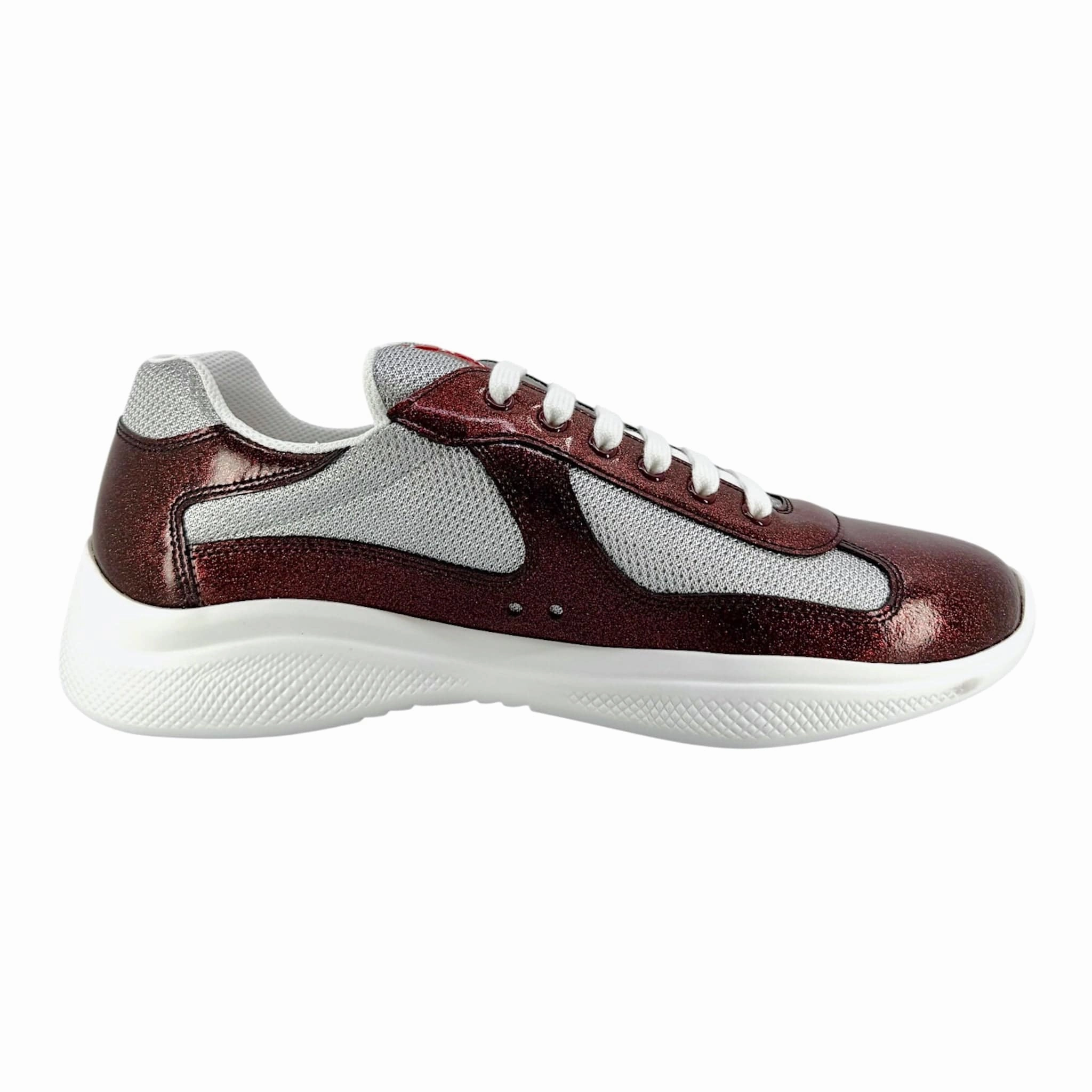 Prada America's Cup Sneaker Low Glitter Red