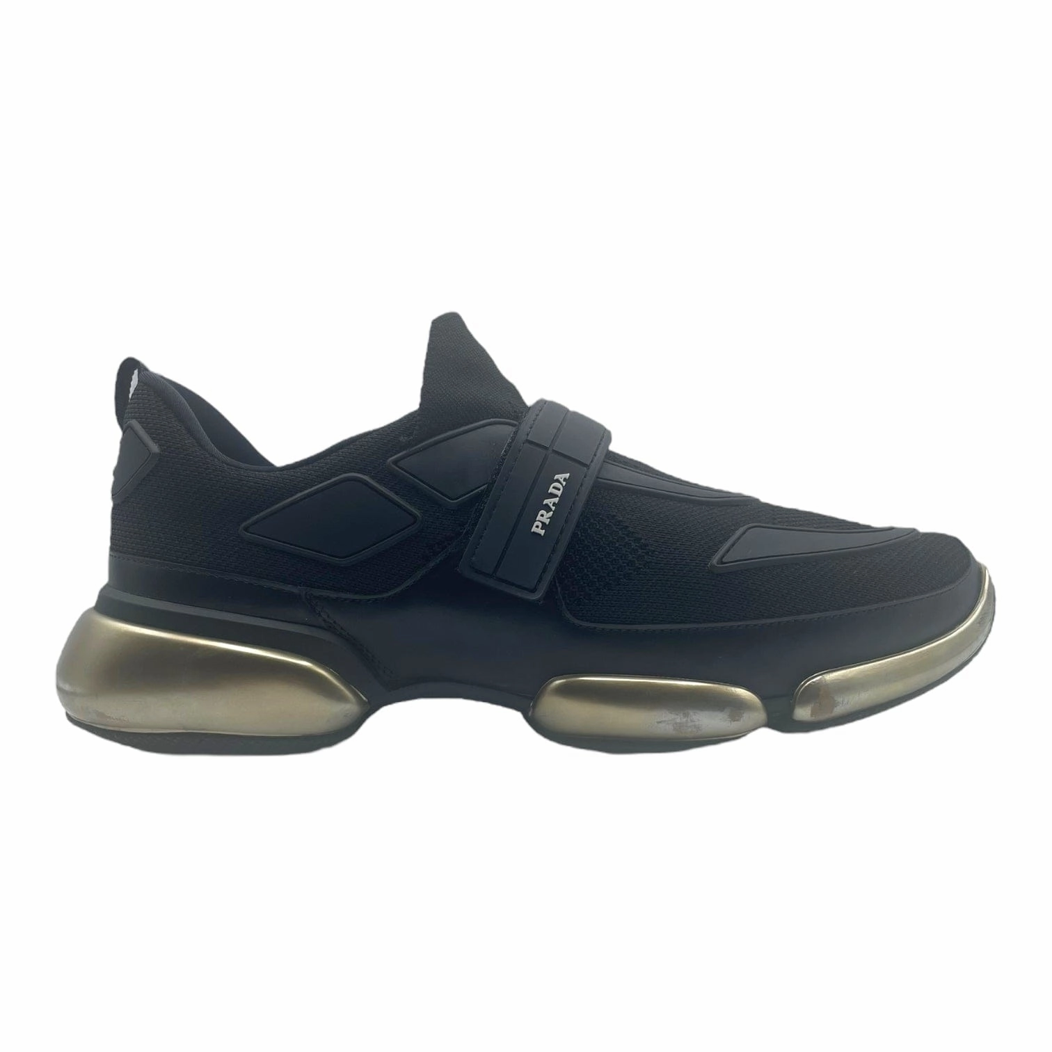 Prada Cloudbust Strap Sneaker Low Black Gold Pre-Owned