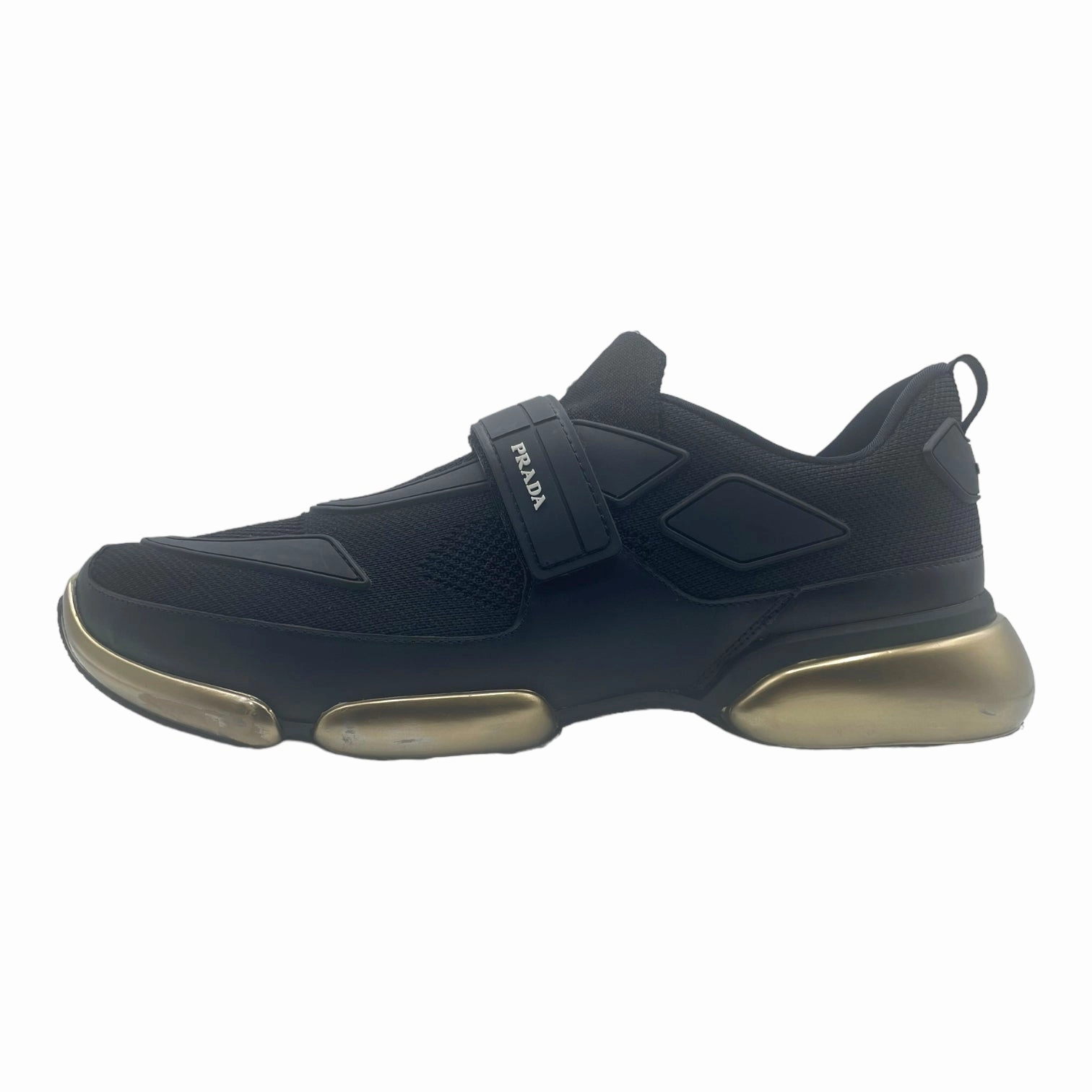 Prada Cloudbust Strap Sneaker Low Black Gold Pre-Owned