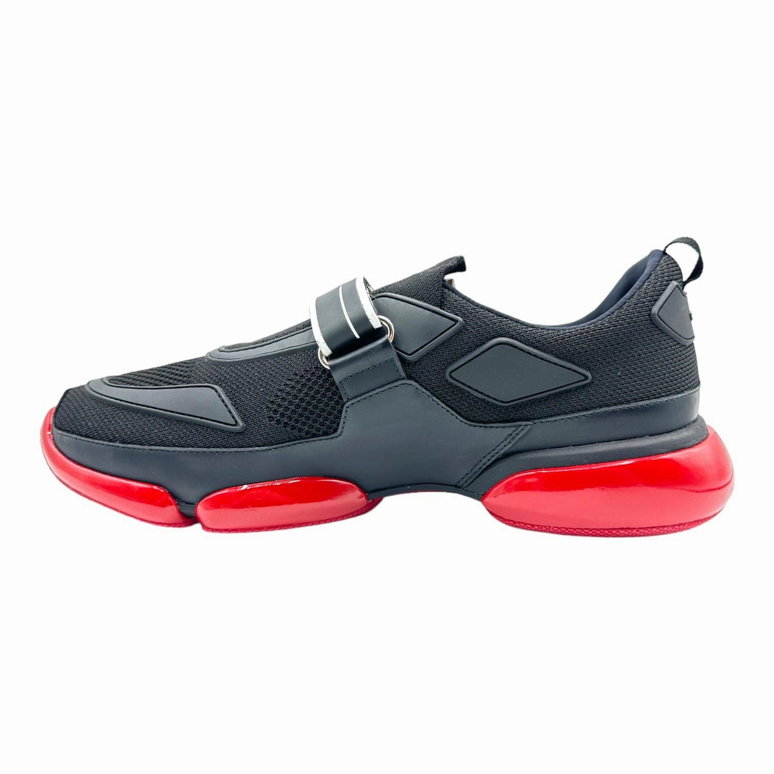 Prada Cloudbust Strap Sneaker Low Black Red Pre-Owned