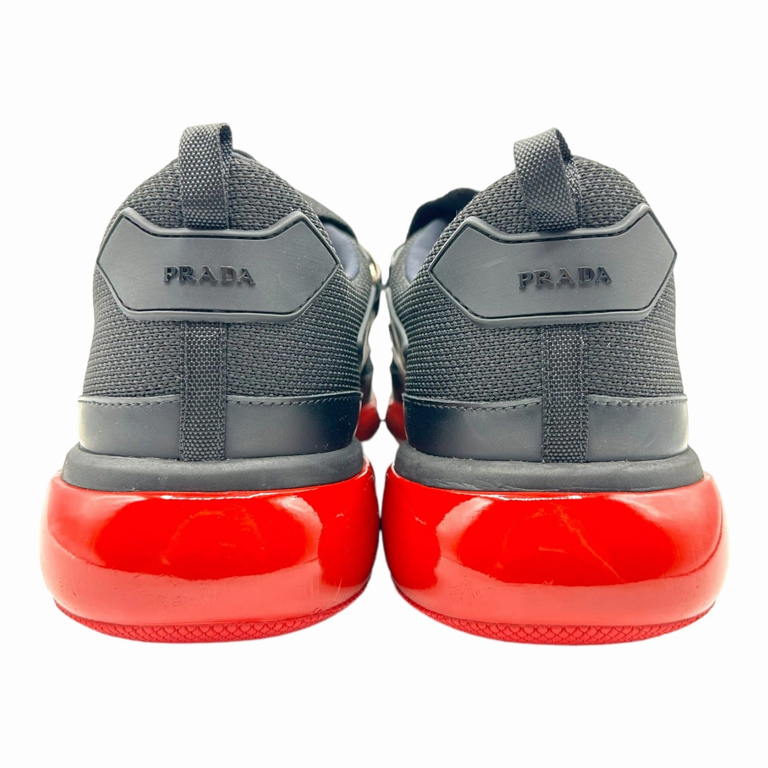 Prada Cloudbust Strap Sneaker Low Black Red Pre-Owned