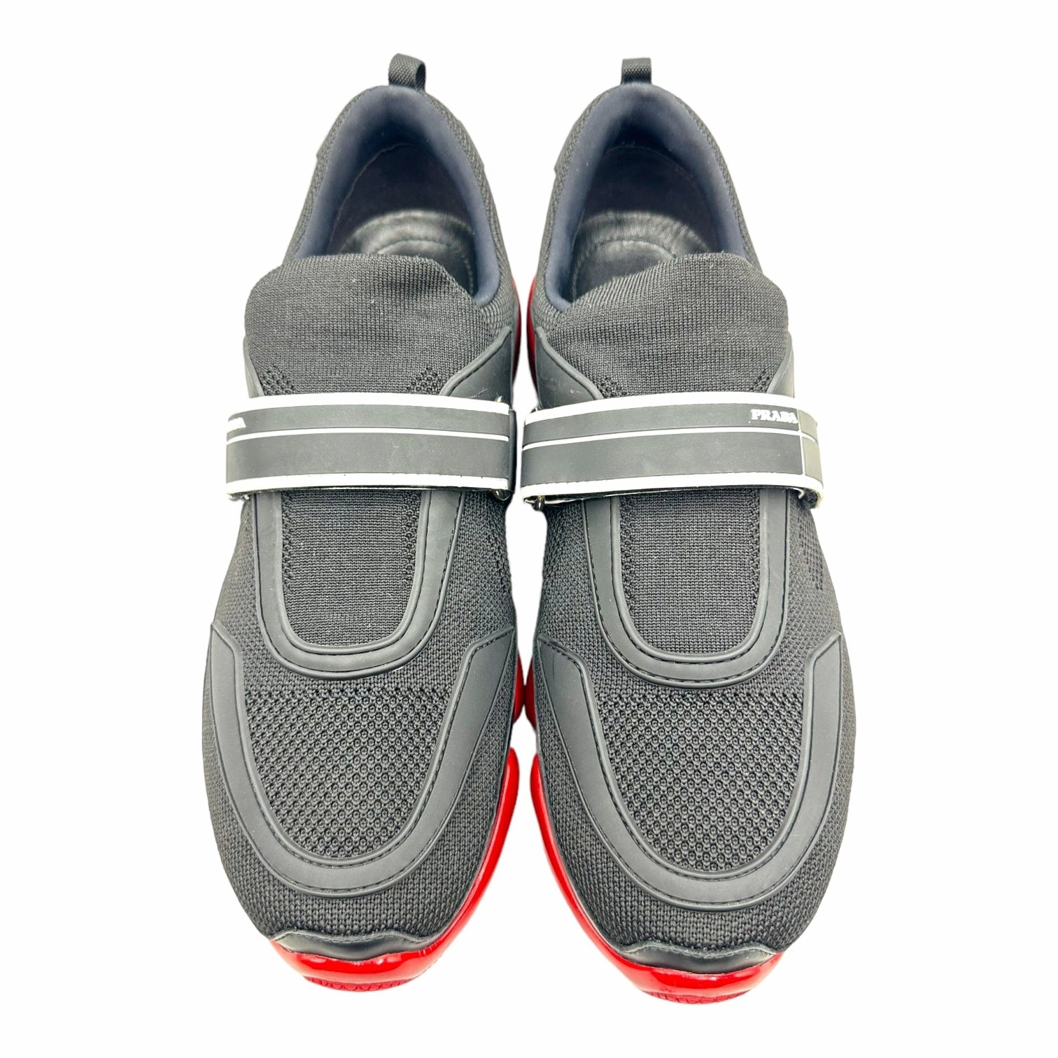 Prada Cloudbust Strap Sneaker Low Black Red Pre-Owned