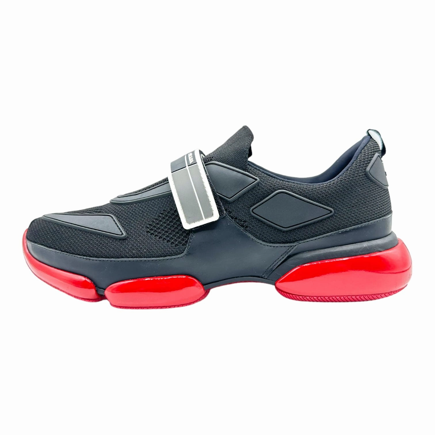 Prada Cloudbust Strap Sneaker Low Black Red Pre-Owned