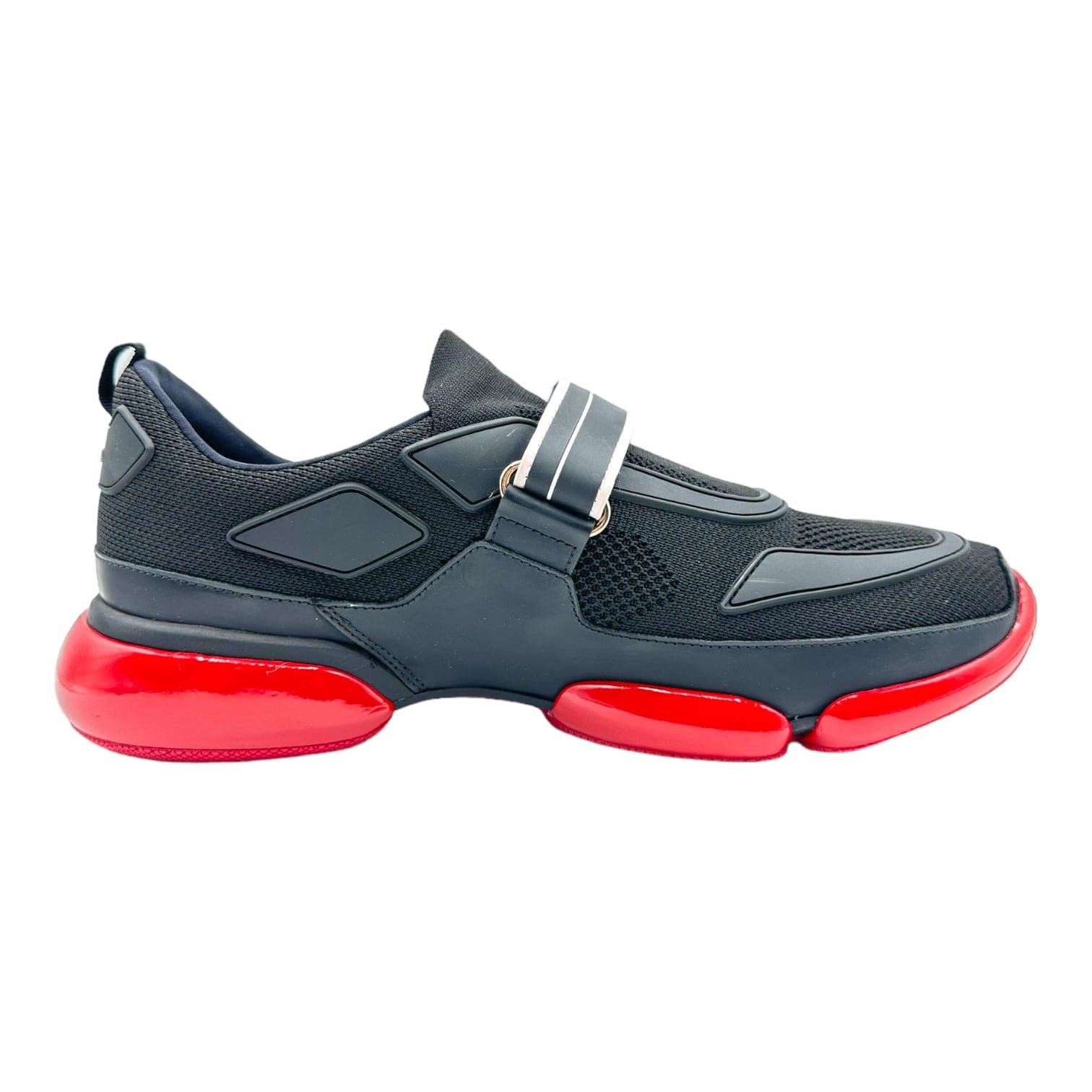 Prada Cloudbust Strap Sneaker Low Black Red Pre-Owned