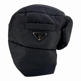 Prada Nylon Aviator Hat Black