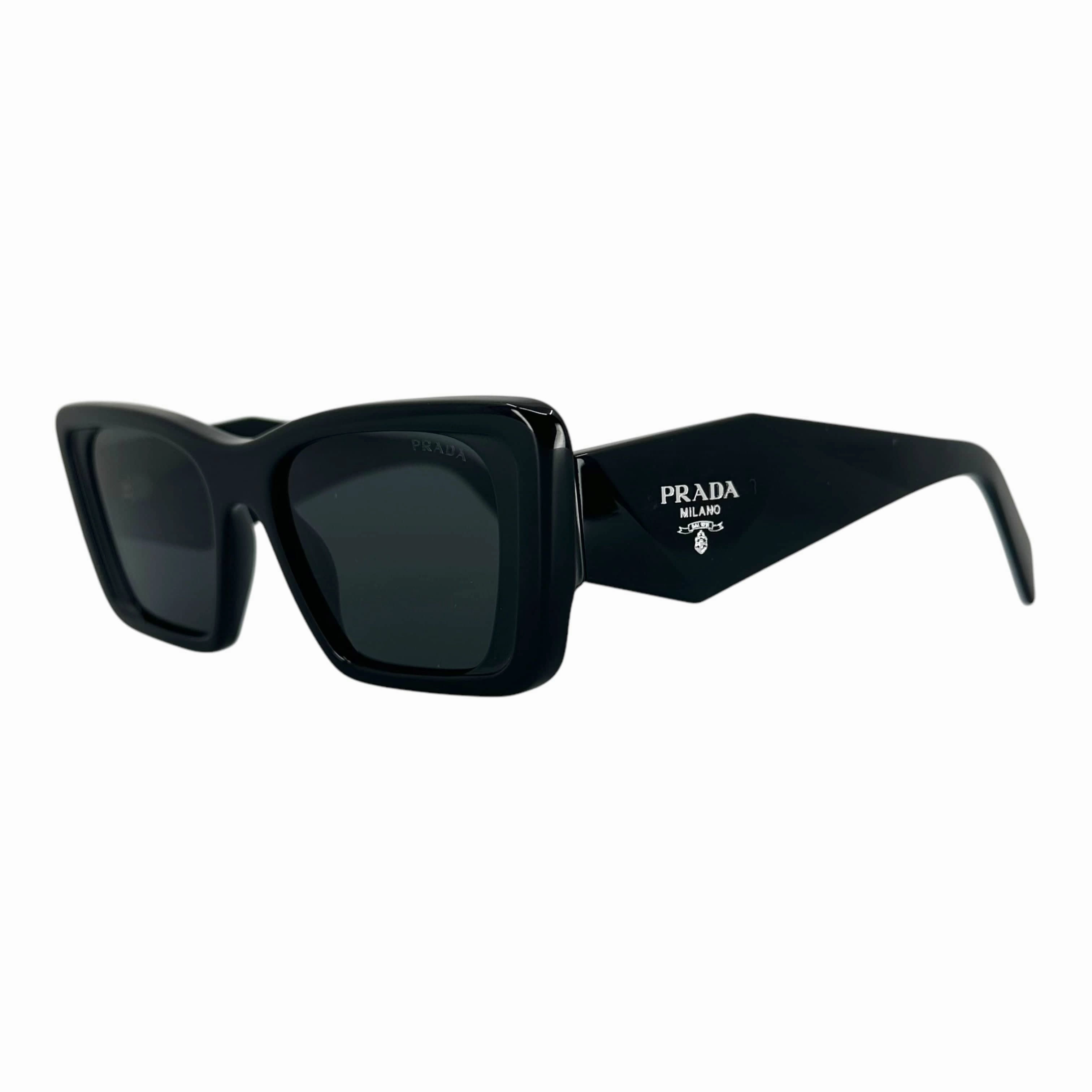 Prada Symbole Butterfly Sunglasses Black Silver