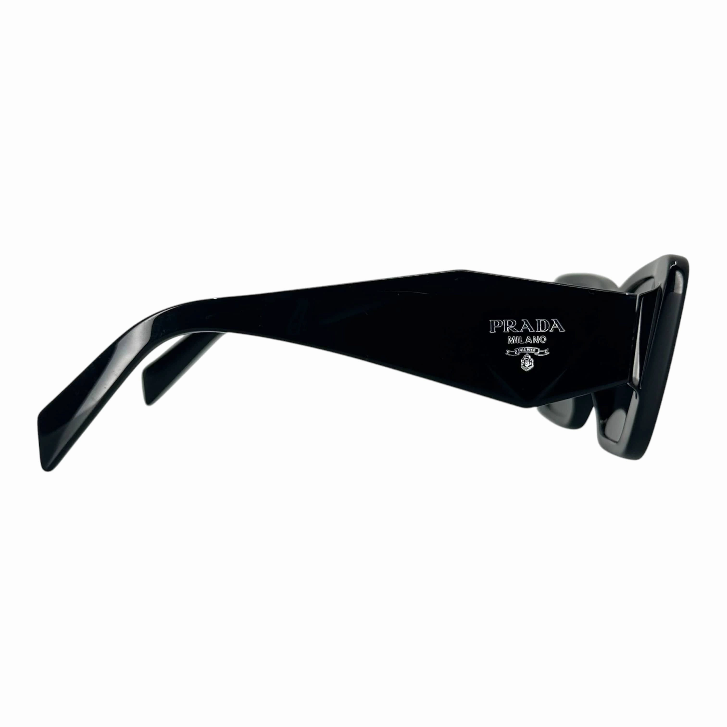 Prada Symbole Butterfly Sunglasses Black Silver