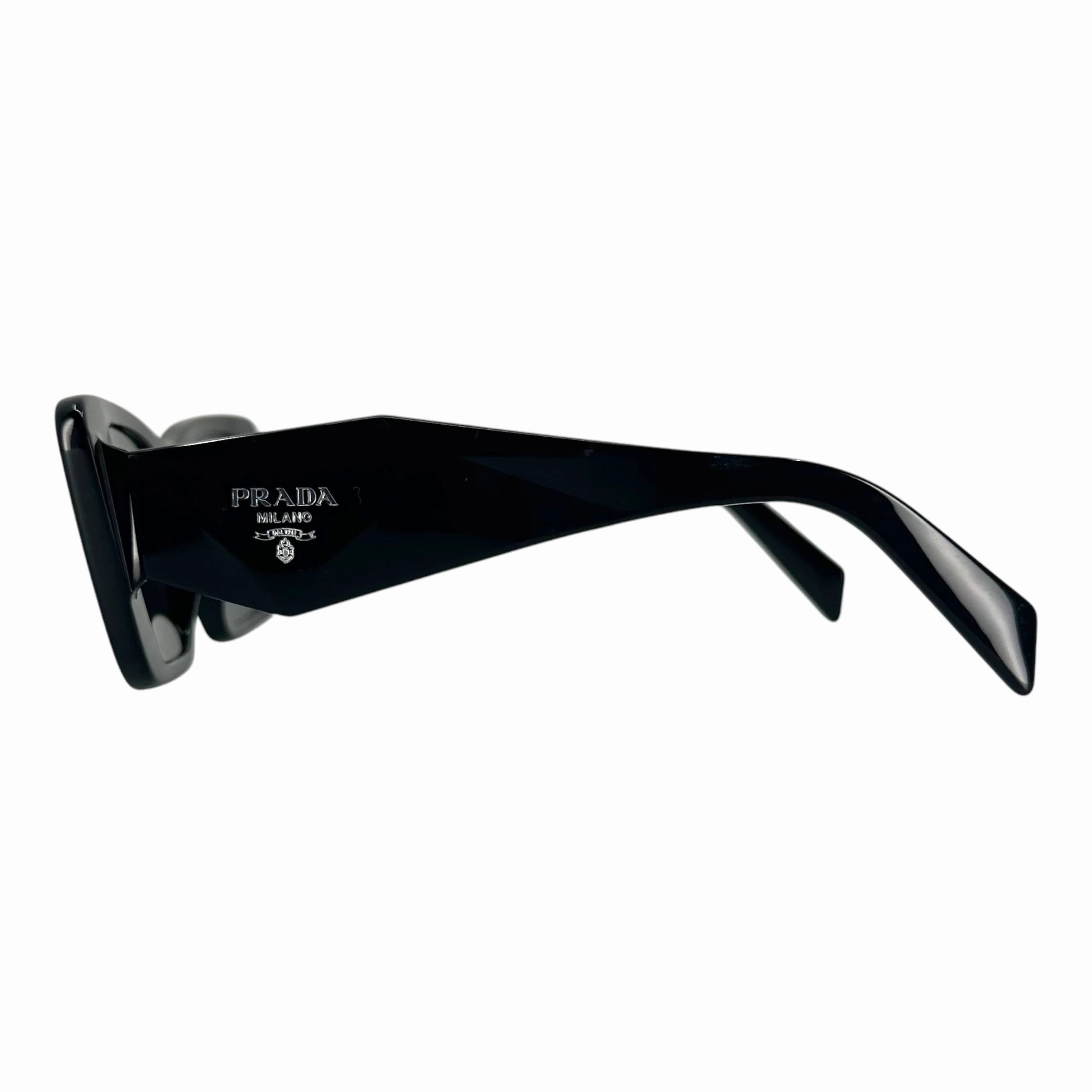 Prada Symbole Butterfly Sunglasses Black Silver