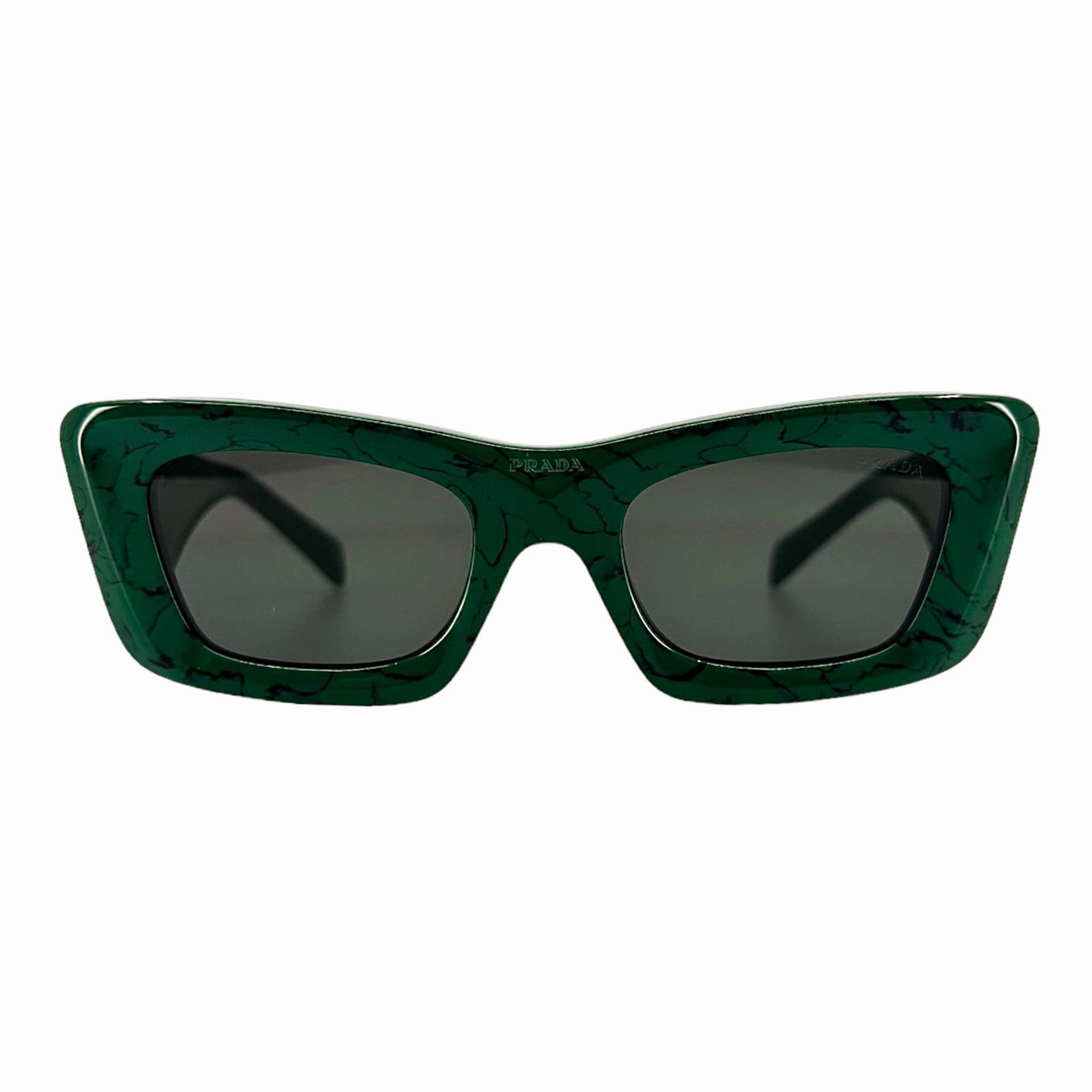 Prada Symbole Glasses Marbleized Green