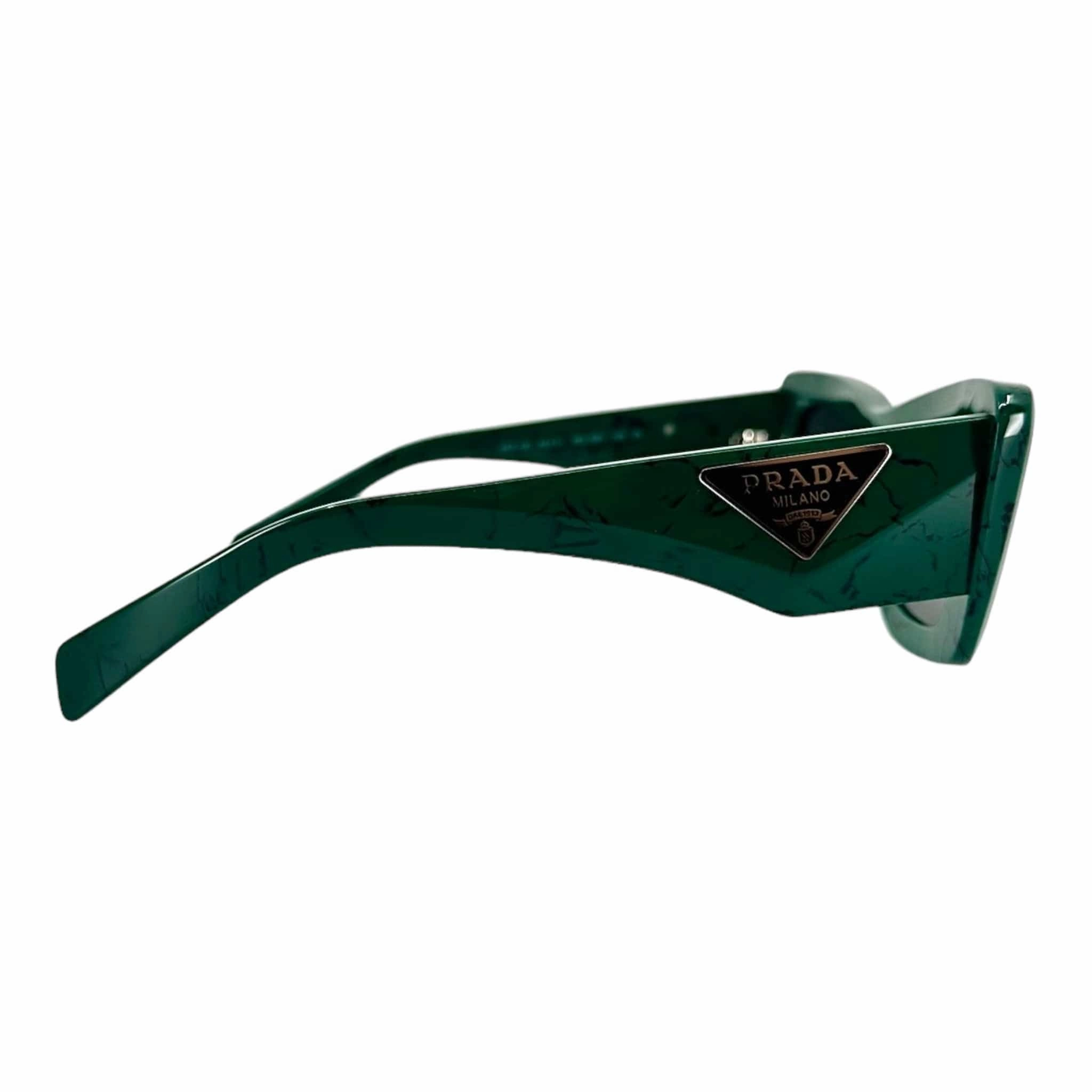 Prada Symbole Glasses Marbleized Green
