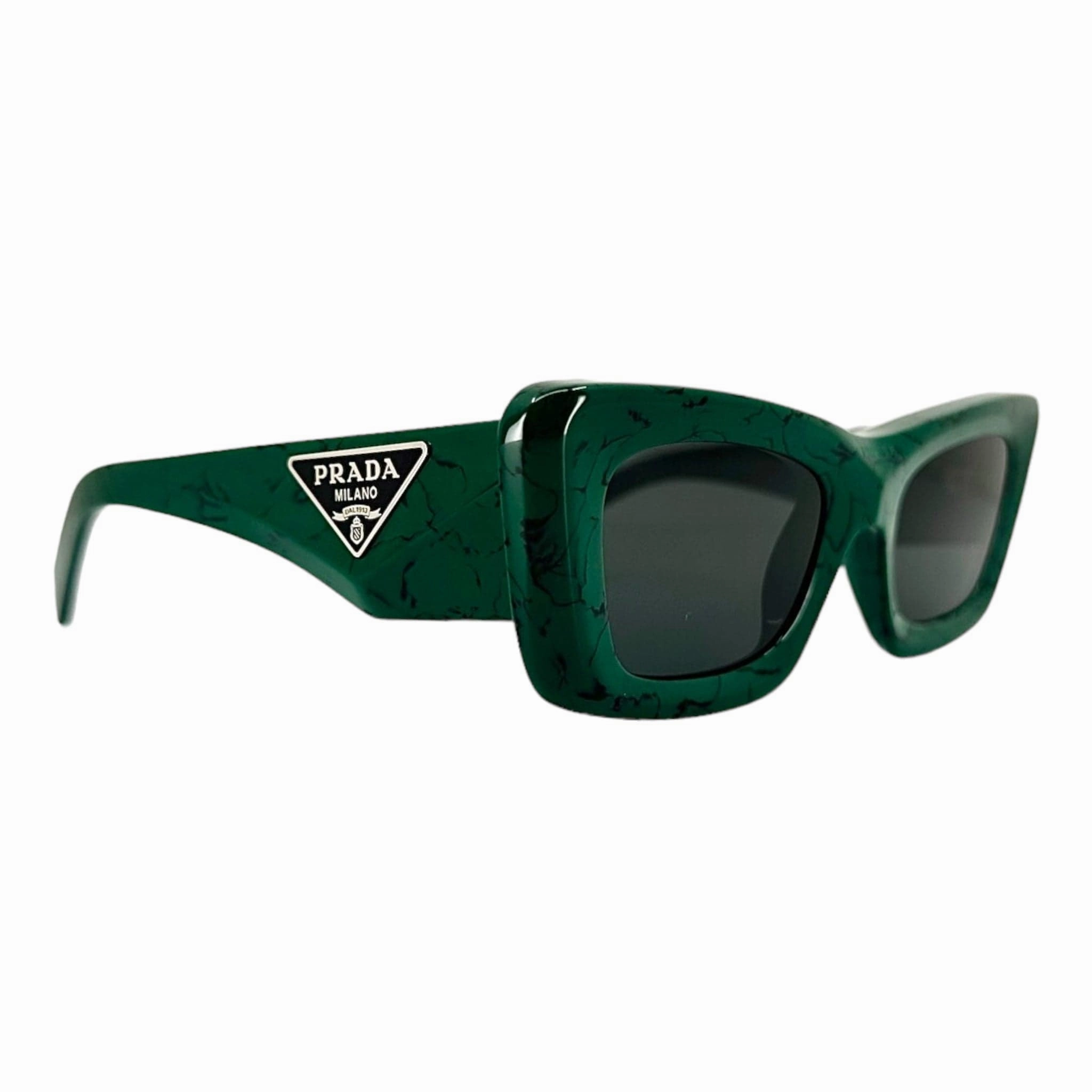 Prada Symbole Glasses Marbleized Green