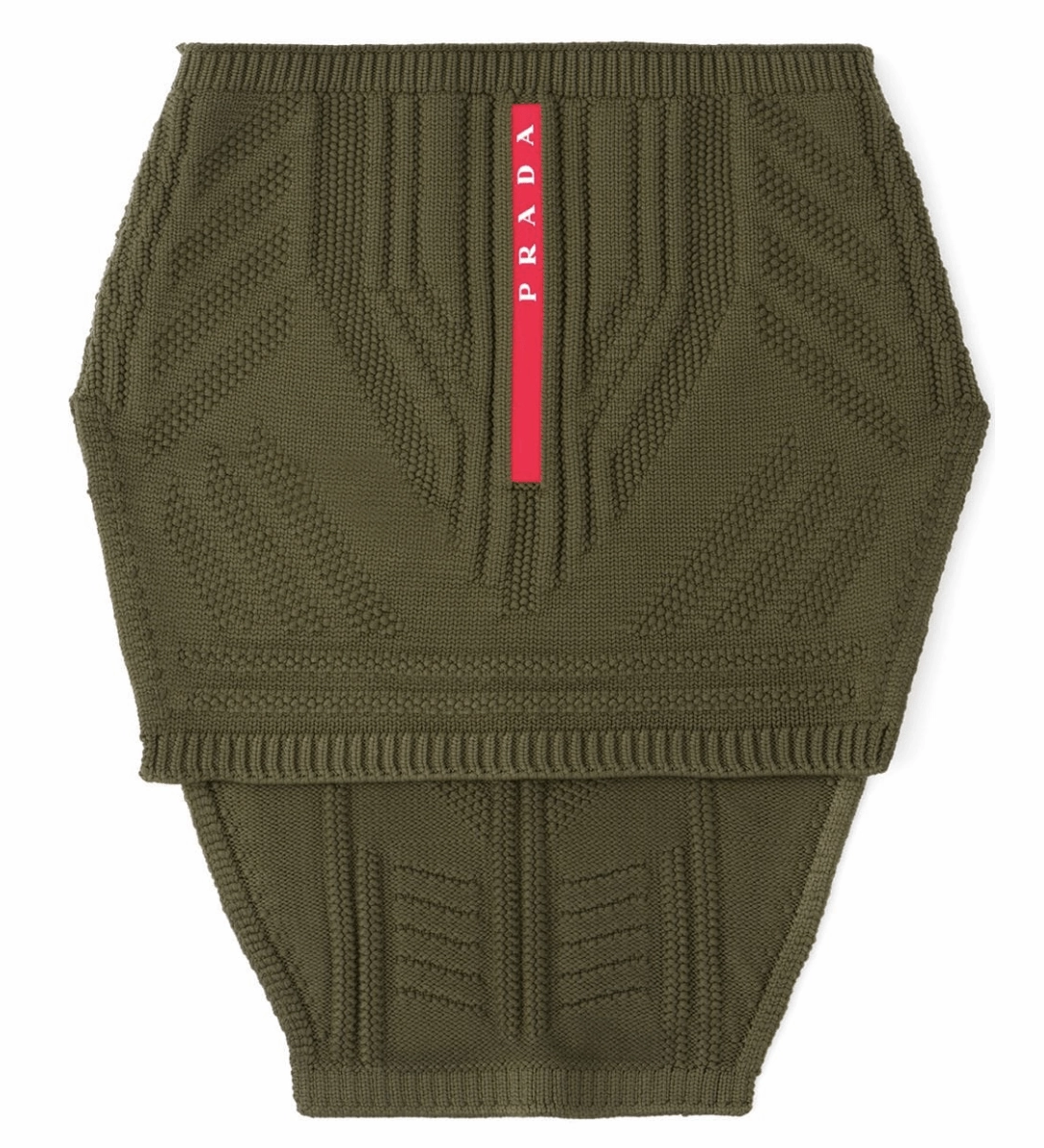 Prada Technical Neck Warmer Olive Green