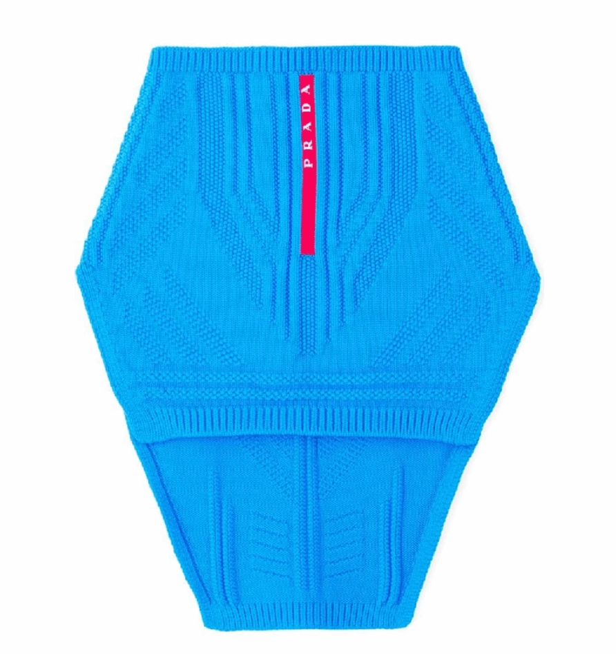 Prada Technical Neck Warmer Sky Blue