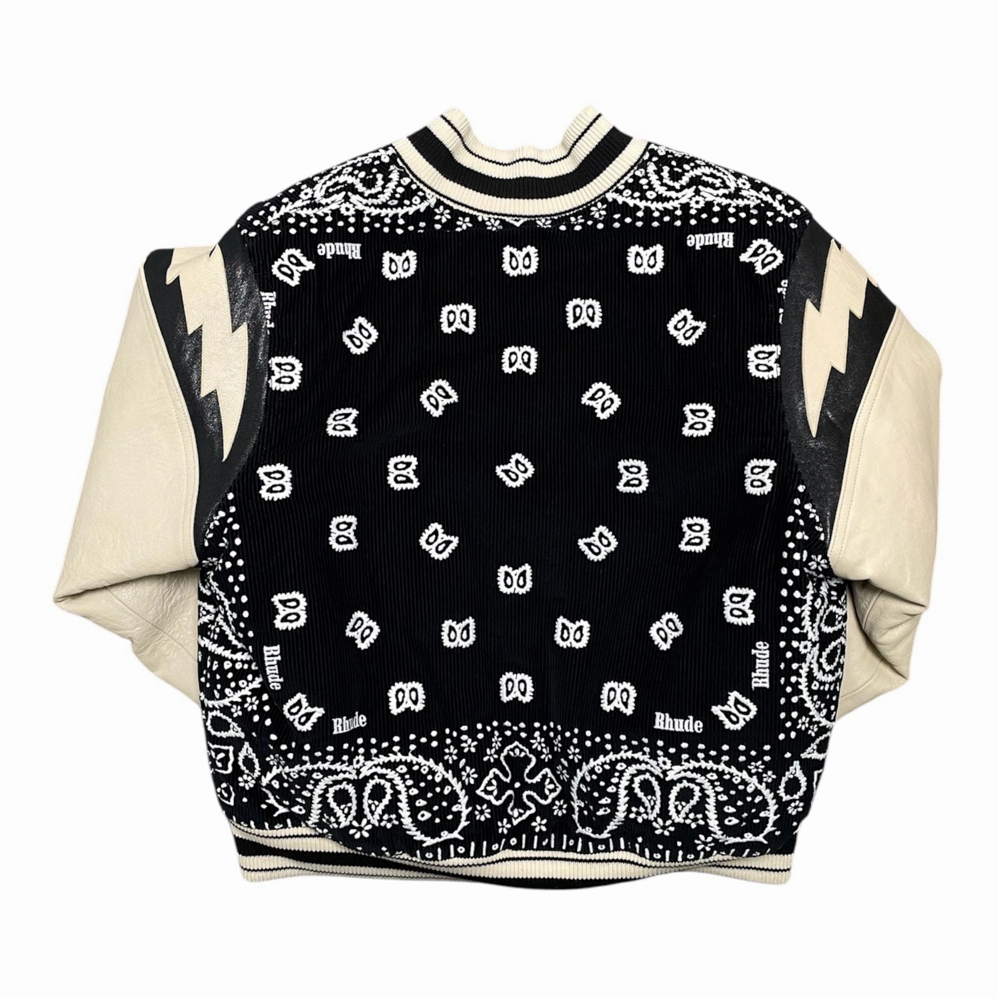 Rhude Bandana Bomber Jacket Black Pre-Owned