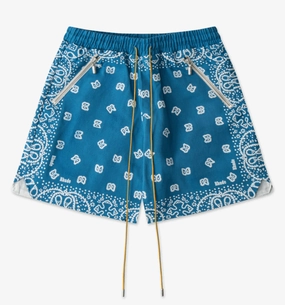 Rhude Bandana Shorts Marine Blue