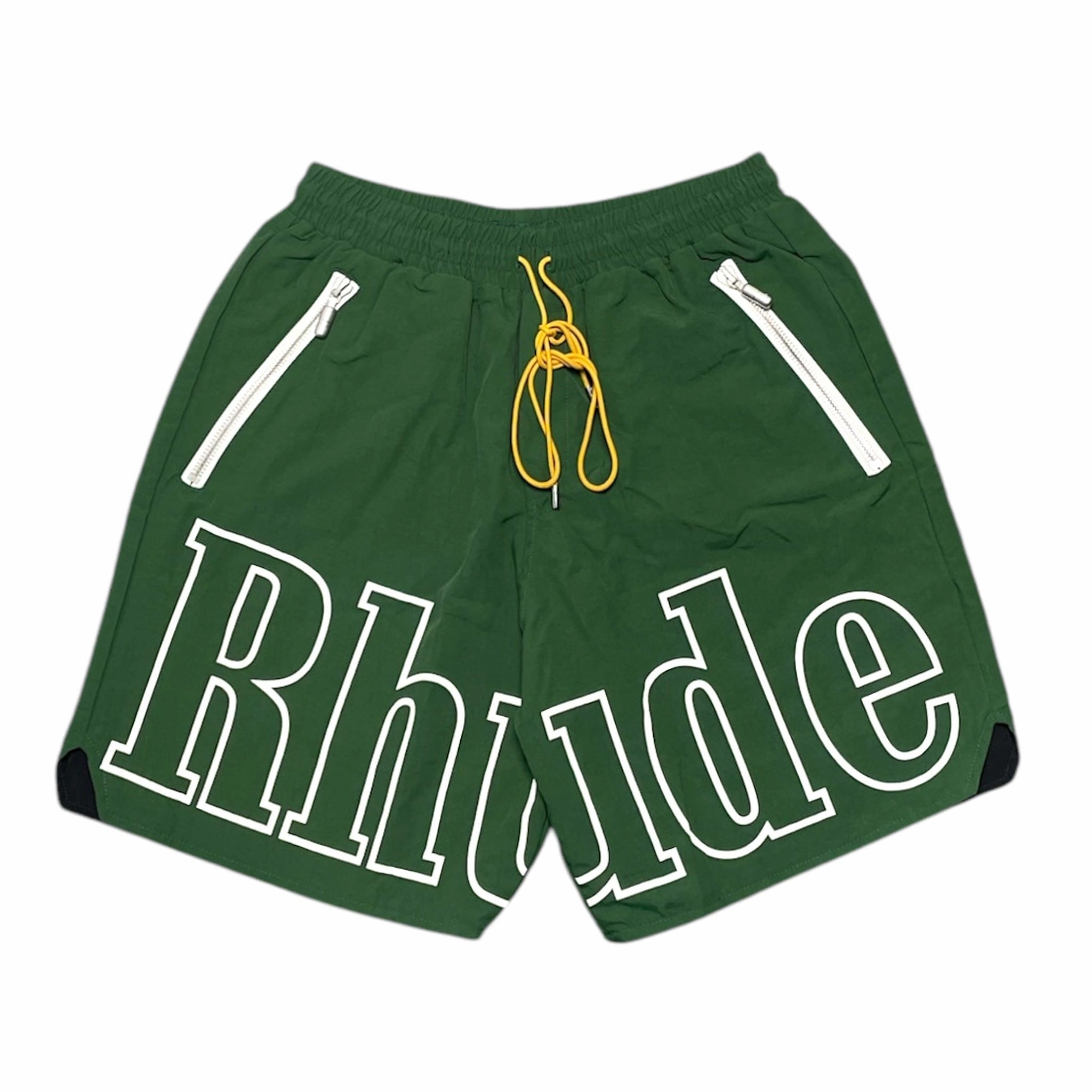 Rhude Logo Nylon Shorts Green