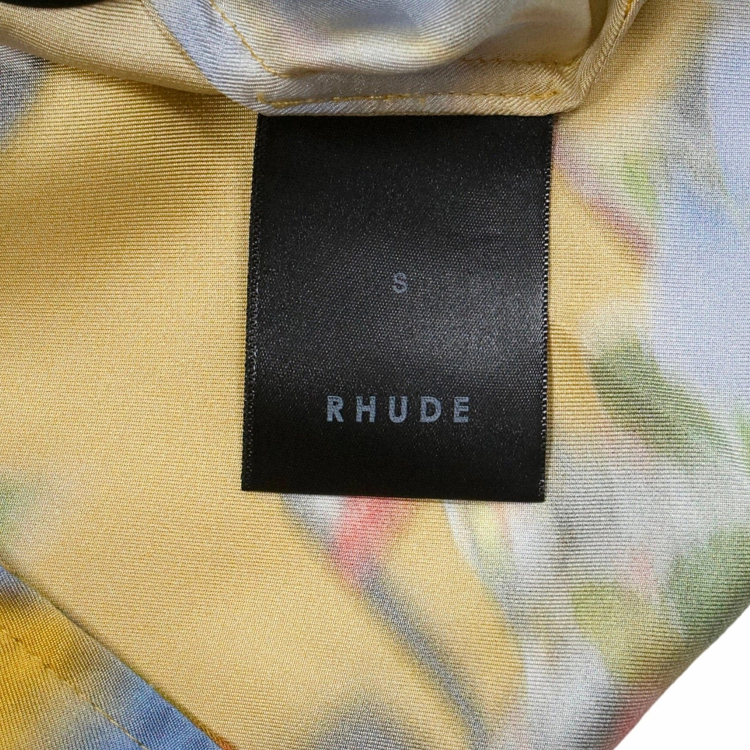 Rhude Loix Silk Shirt Sleeve Button Up Yellow