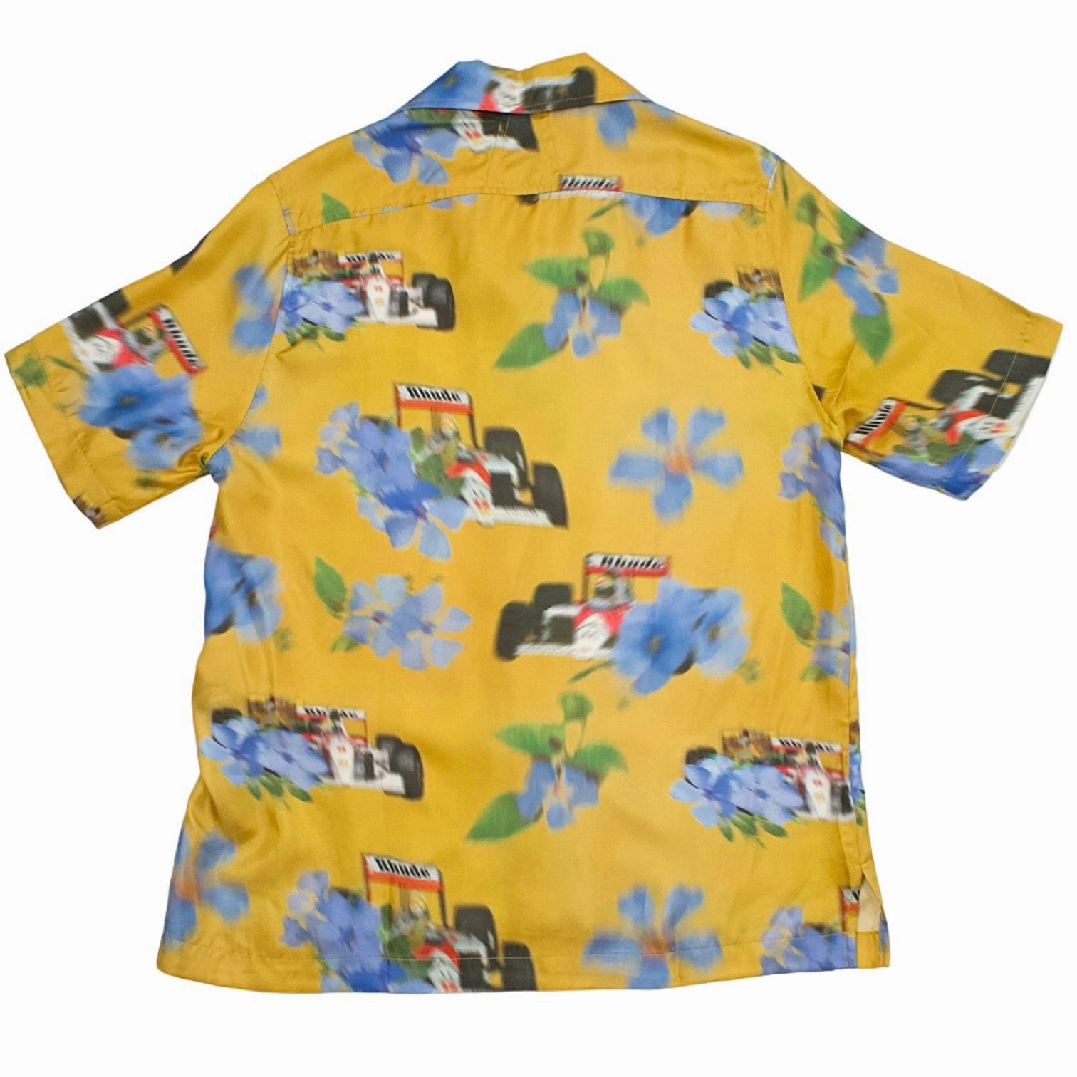 Rhude Loix Silk Shirt Sleeve Button Up Yellow