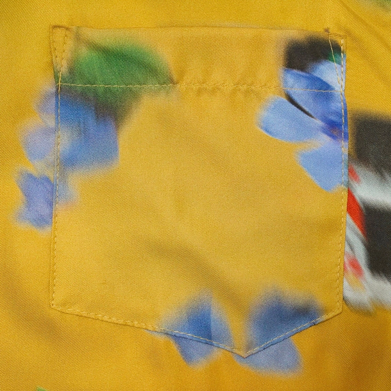 Rhude Loix Silk Shirt Sleeve Button Up Yellow