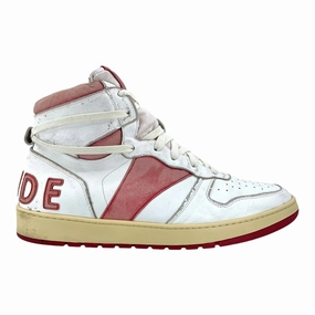 Rhude Rhecess Distressed Sneaker High White Red Pre-Owned