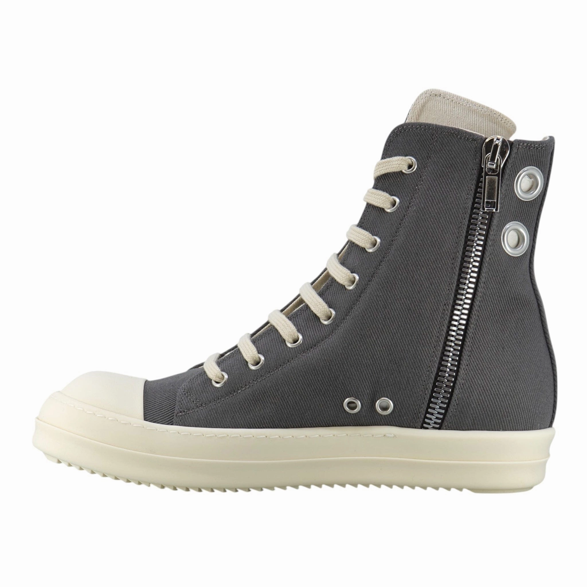 Rick Owens DRKSHDW Hollywood Eyelet Sneaker High Dark Dust Milk