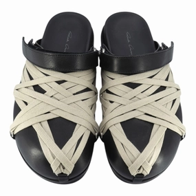 Rick Owens Hollywood Megalaced Mule Sandal Granola Black