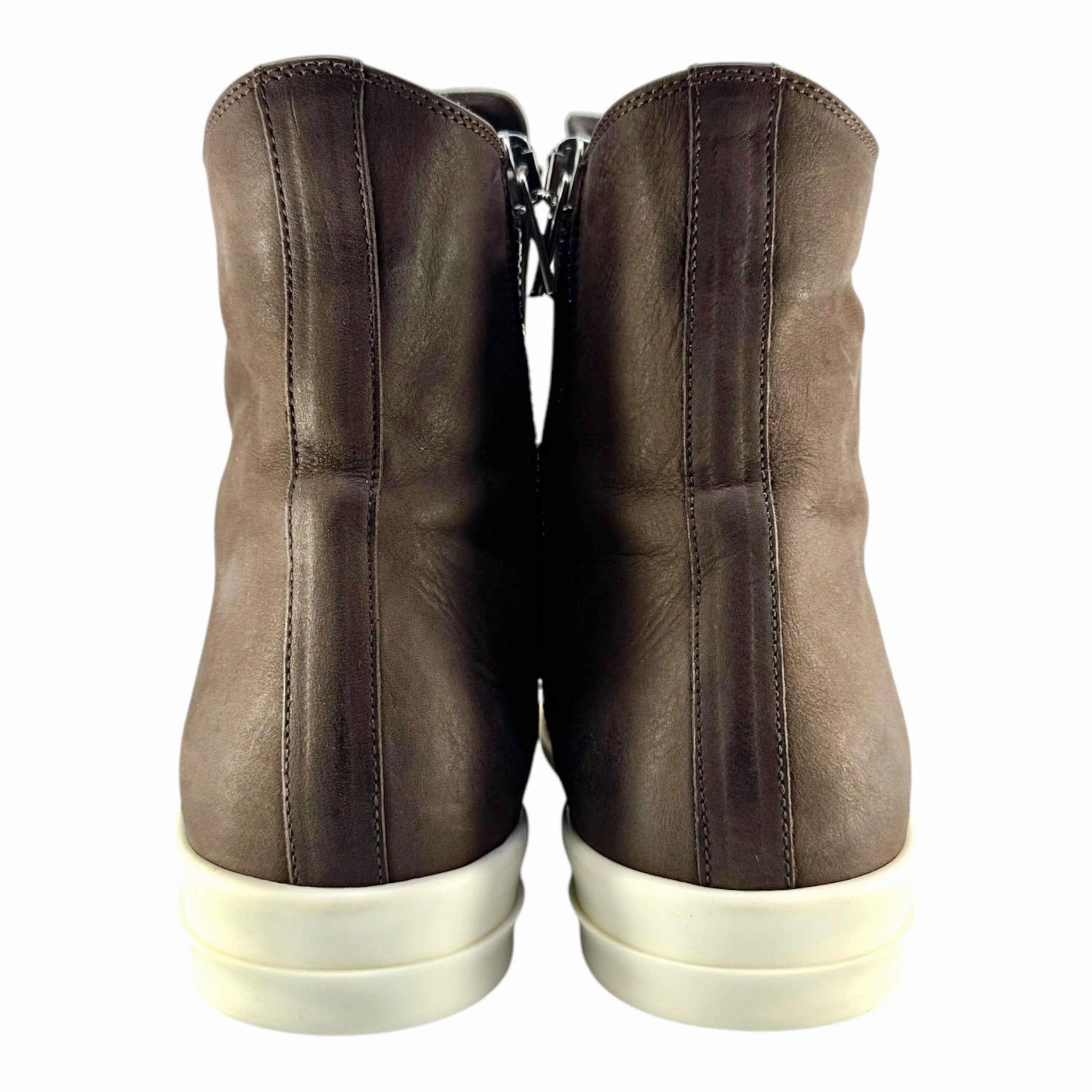 Rick Owens Luxor Scarpe Pelle Sneaker High Brown Milk Pre-Owned
