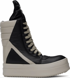 Rick Owens Mega Bumper Geobasket High Sneaker Black Milk