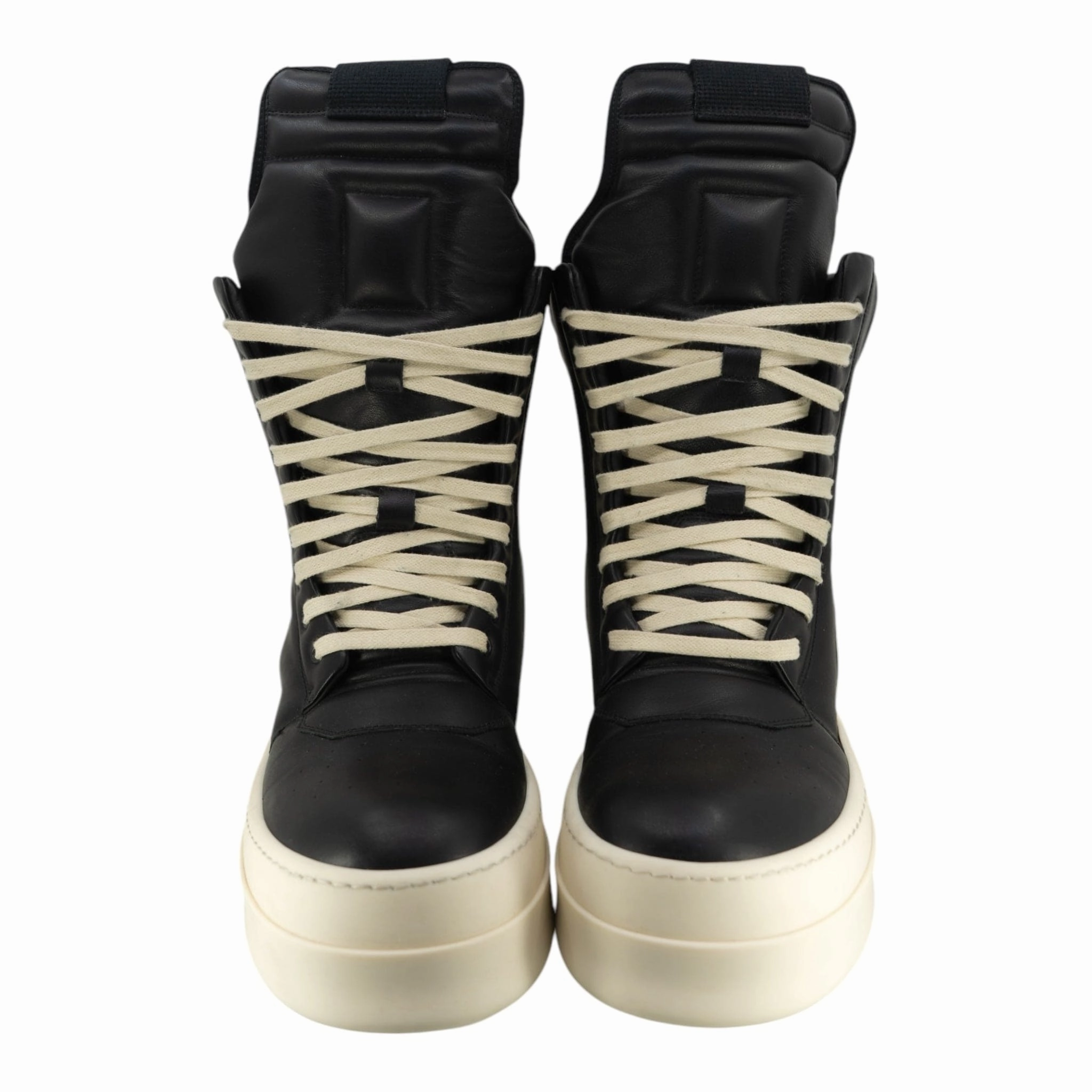 Rick Owens Mega Bumper Geobasket High Sneaker Black Milk Pre-Owned