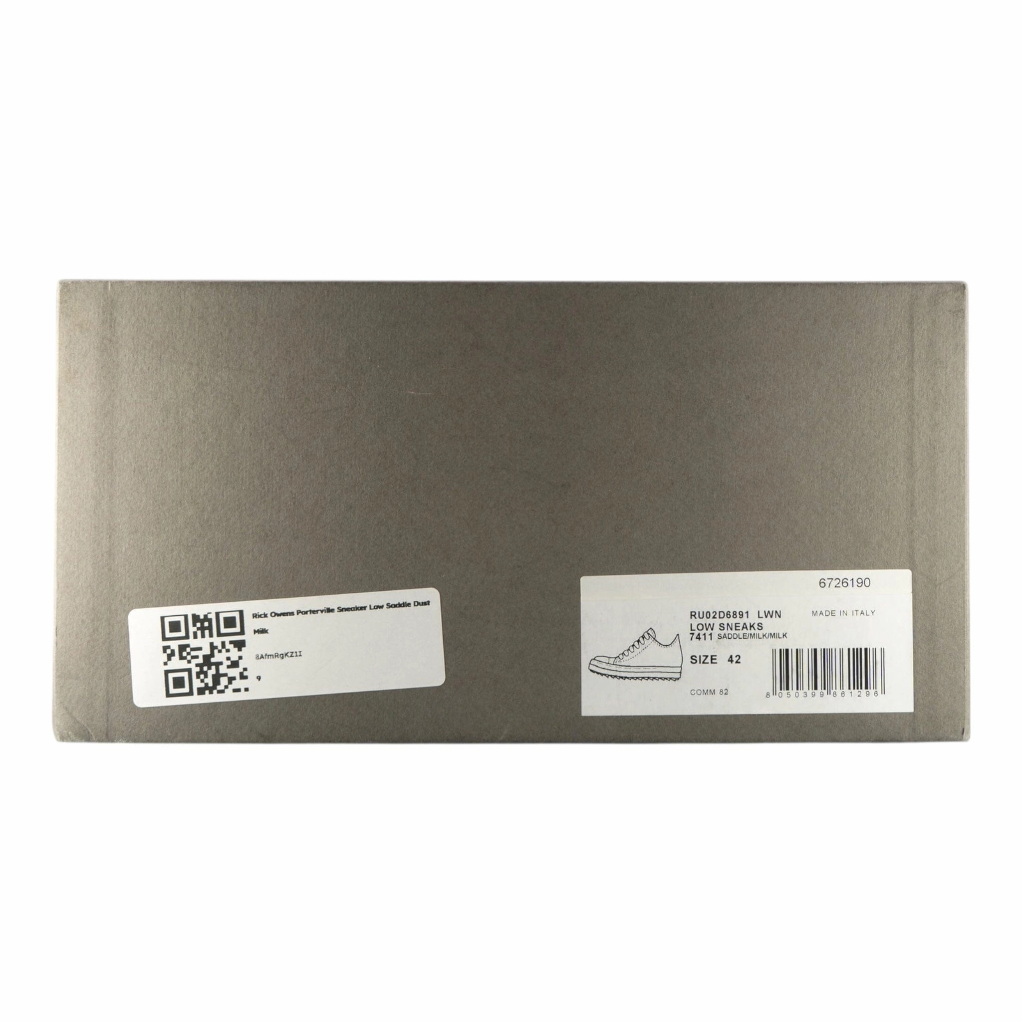 Rick Owens Porterville Sneaker Low Saddle Dust Milk Pre-Owned