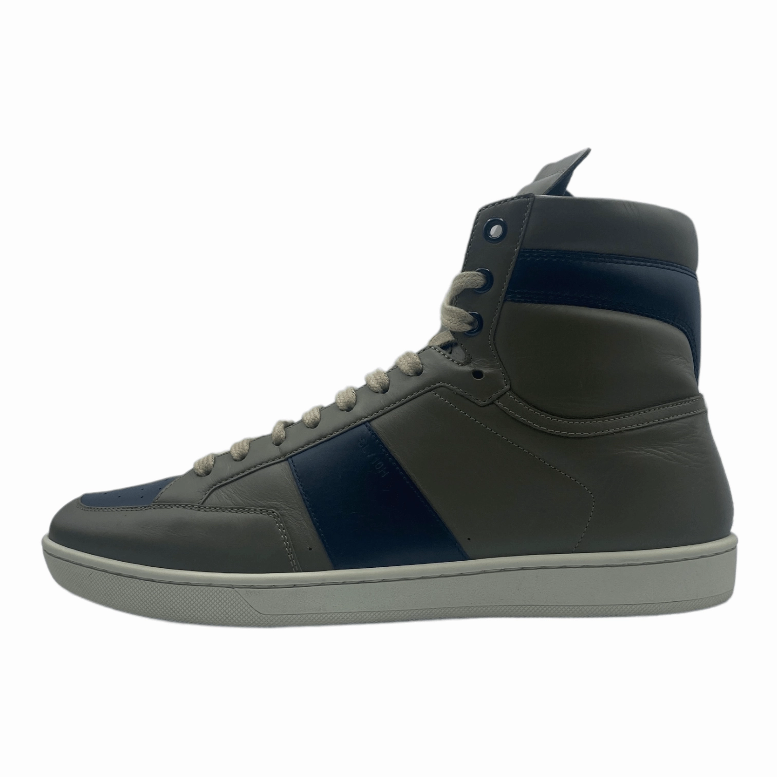 Saint Laurent SL/10H Trainer High Black White Olive Green Pre-Owned