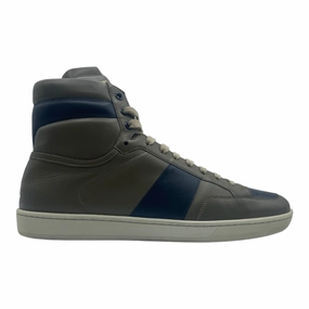 Saint Laurent SL/10H Trainer High Black White Olive Green Pre-Owned