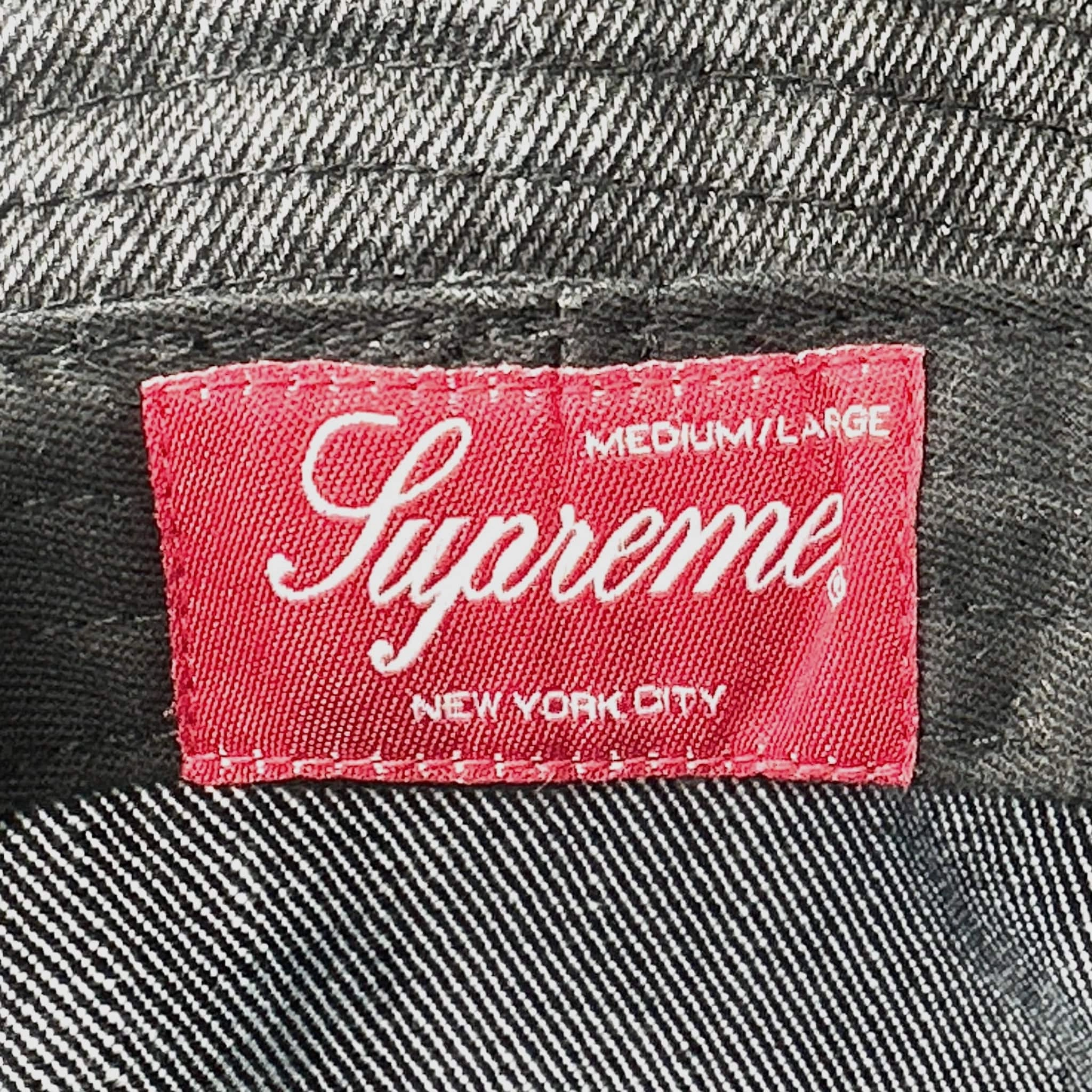 Supreme Coated Denim Bucket Hat Black
