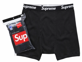 Supreme Hanes Boxer Briefs (4 Pack) Black White