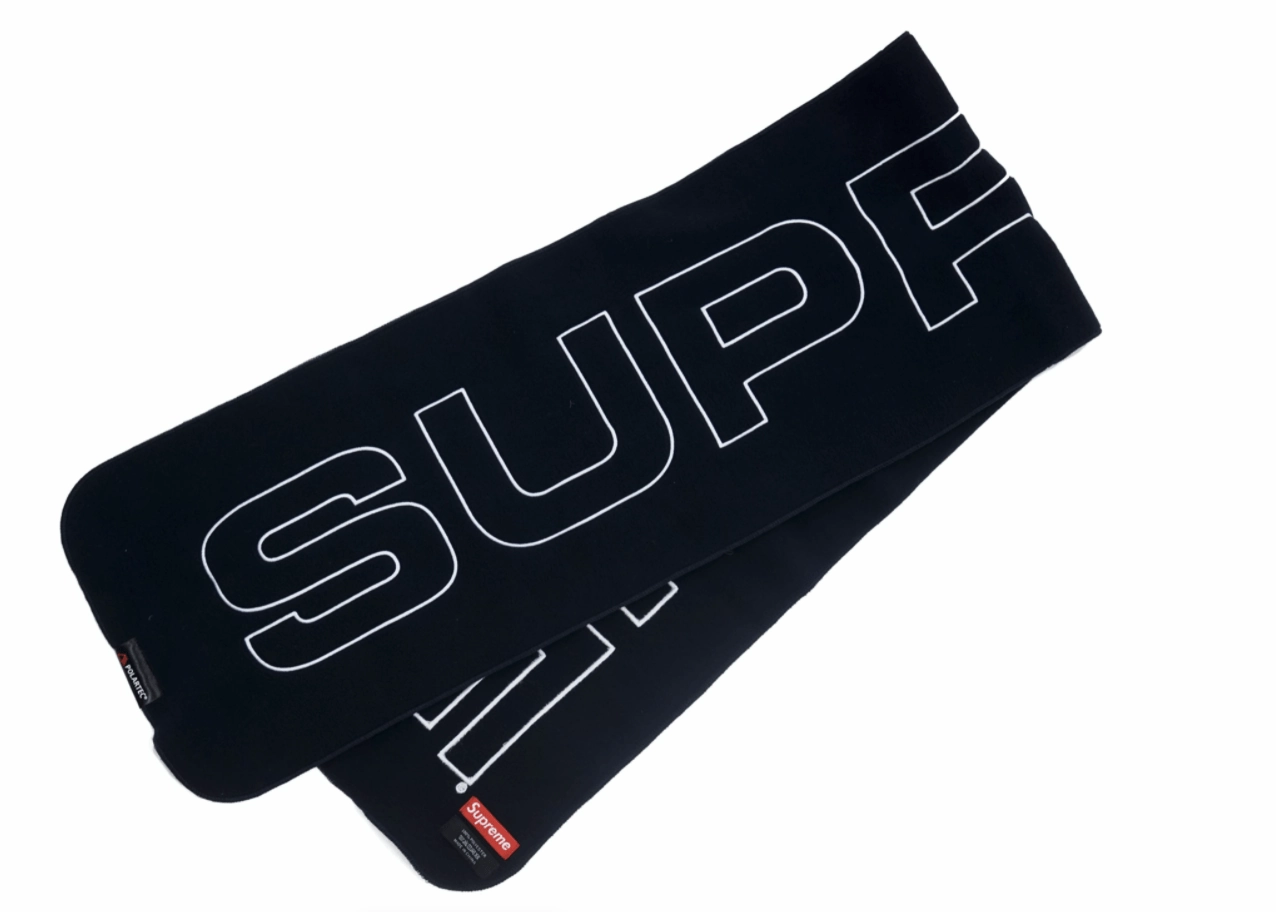 Supreme Polartec Logo Scarf Navy