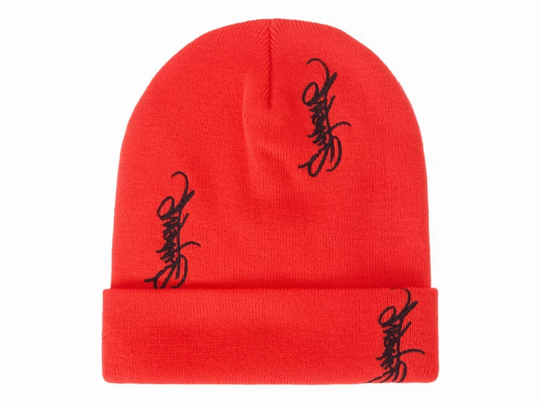 Supreme Tag Beanie Bright Orange